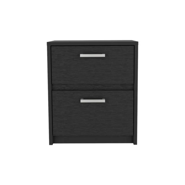 Tủ đầu giường 2 ngăn kéo màu đen 48cm
