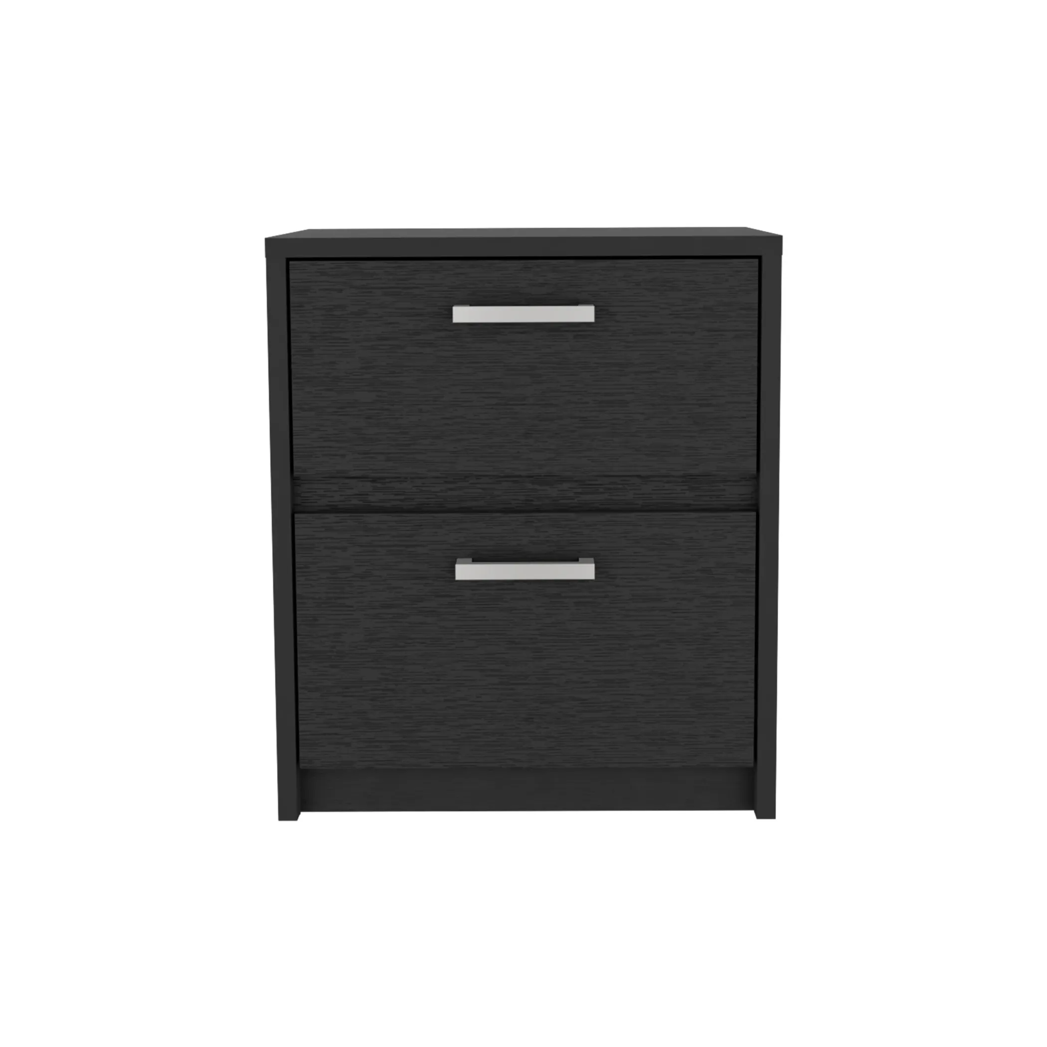 Tủ đầu giường 2 ngăn kéo màu đen 48cm