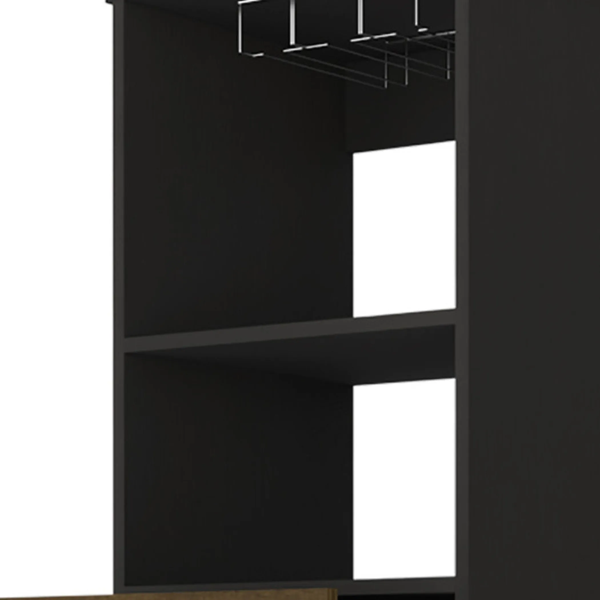 Tủ rượu màu đen 46cm có hai ngăn kéo - Ảnh 4