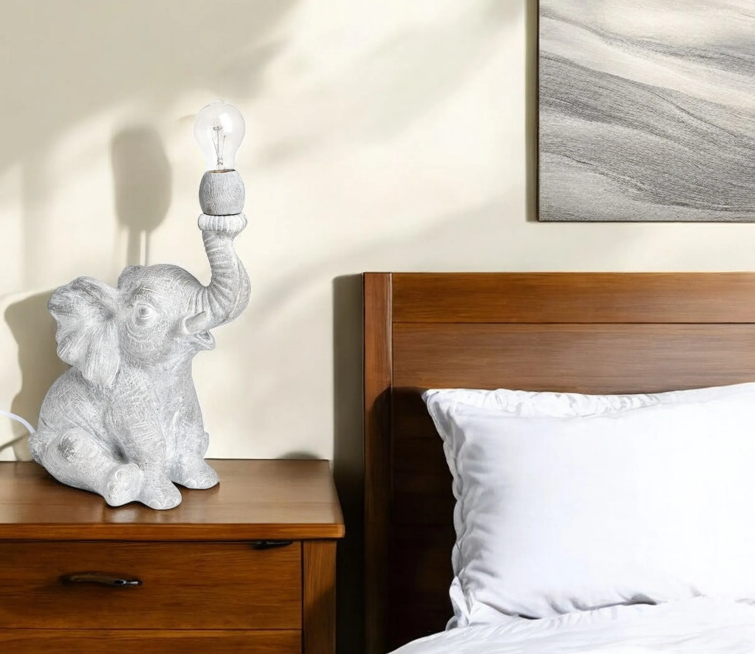 Chân đèn bàn LED màu xám 40cm