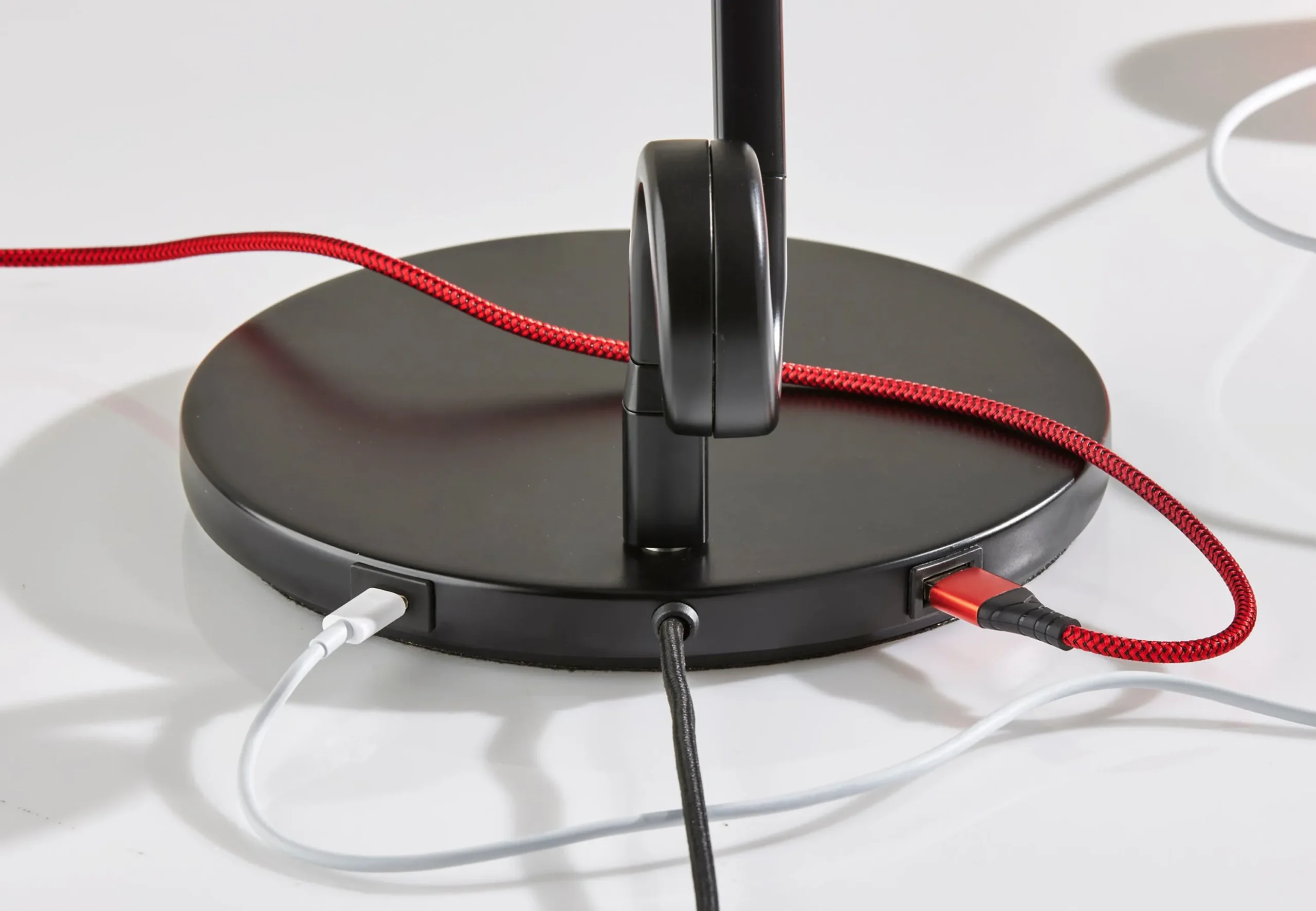 Đèn bàn làm việc LED USB kim loại màu đen 89cm - Ảnh 4