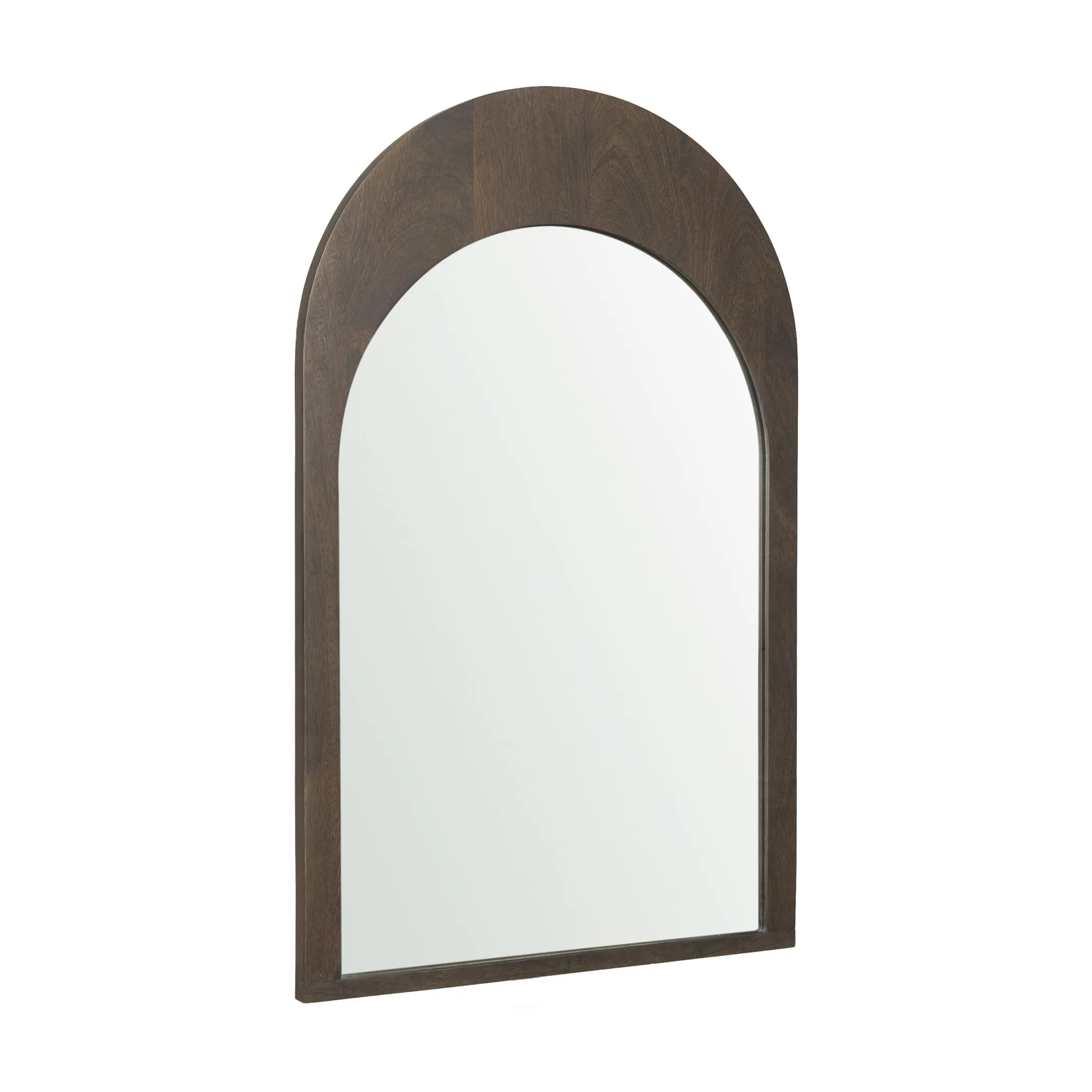 Gương vòm trang trí khung gỗ tự nhiên màu nâu 91cm - Ảnh 4