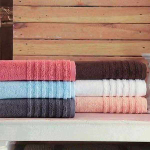 Khăn tắm Opulent Collection viền dobby sọc