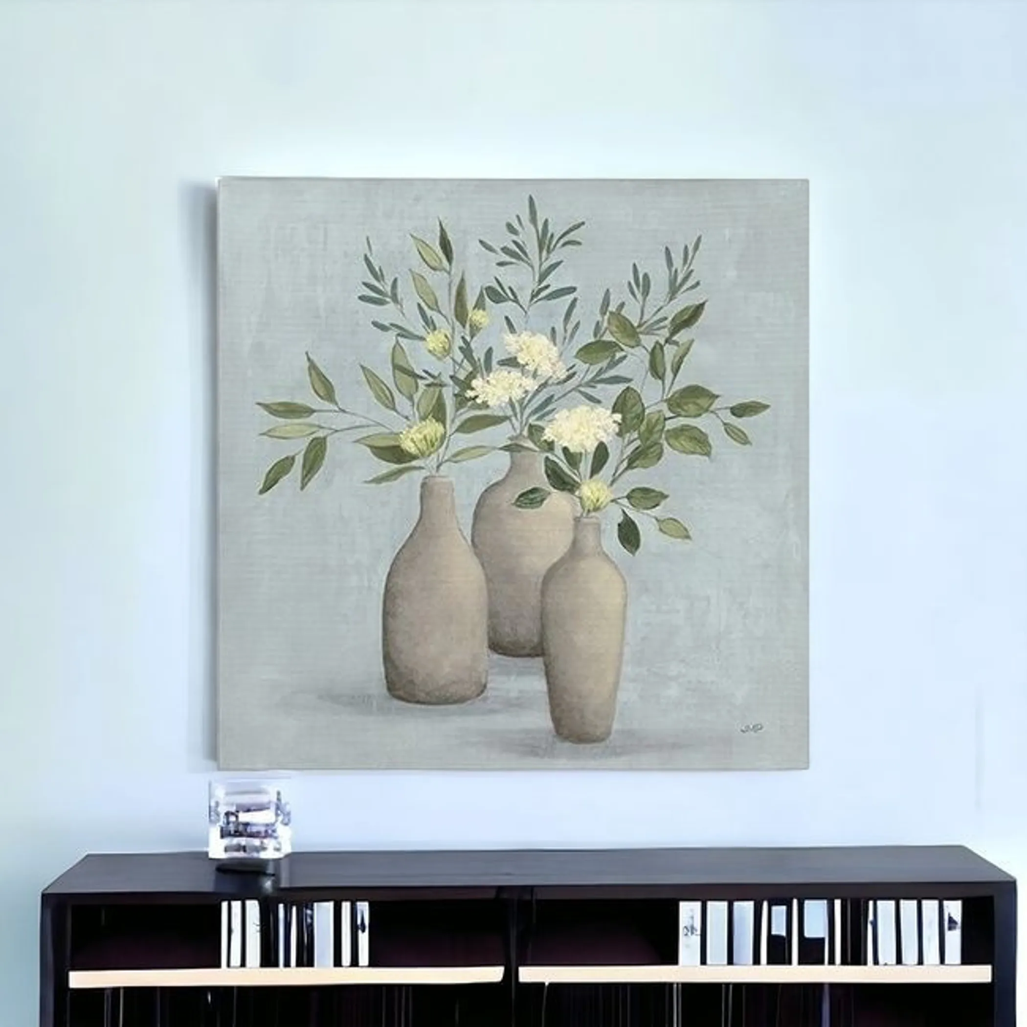 Tranh in không khung hoa boho trong bình gốm - Ảnh 2