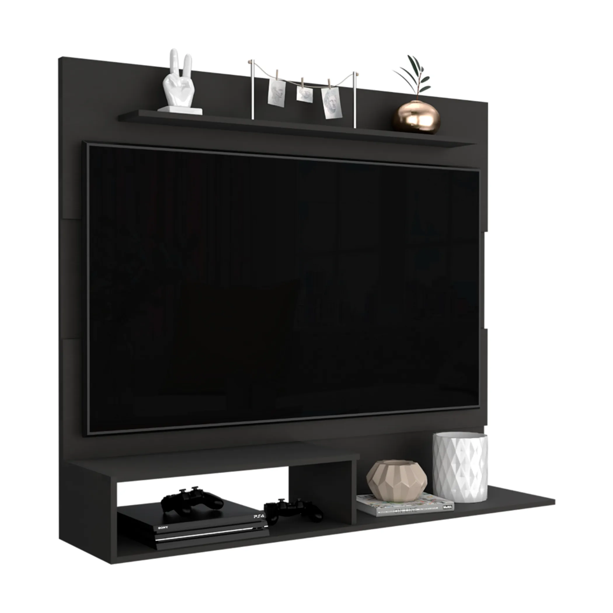 Kệ tivi treo tường Beijing 1 kệ trên và 2 tầng để đồ - Ảnh 3