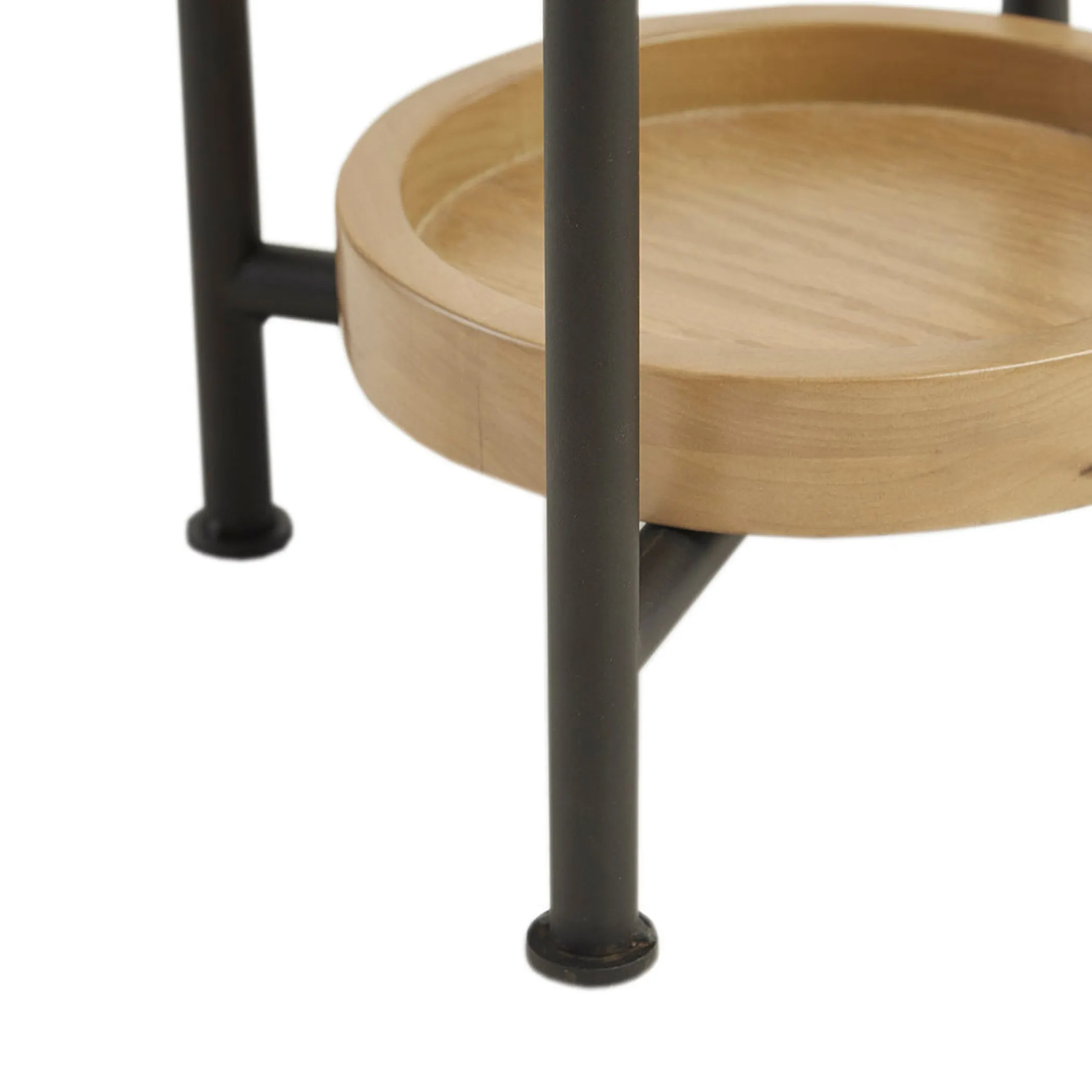 Bàn góc Madison Park Beaumont dáng bầu dục, gỗ trắng tự nhiên chân kim loại đen - Ảnh 6