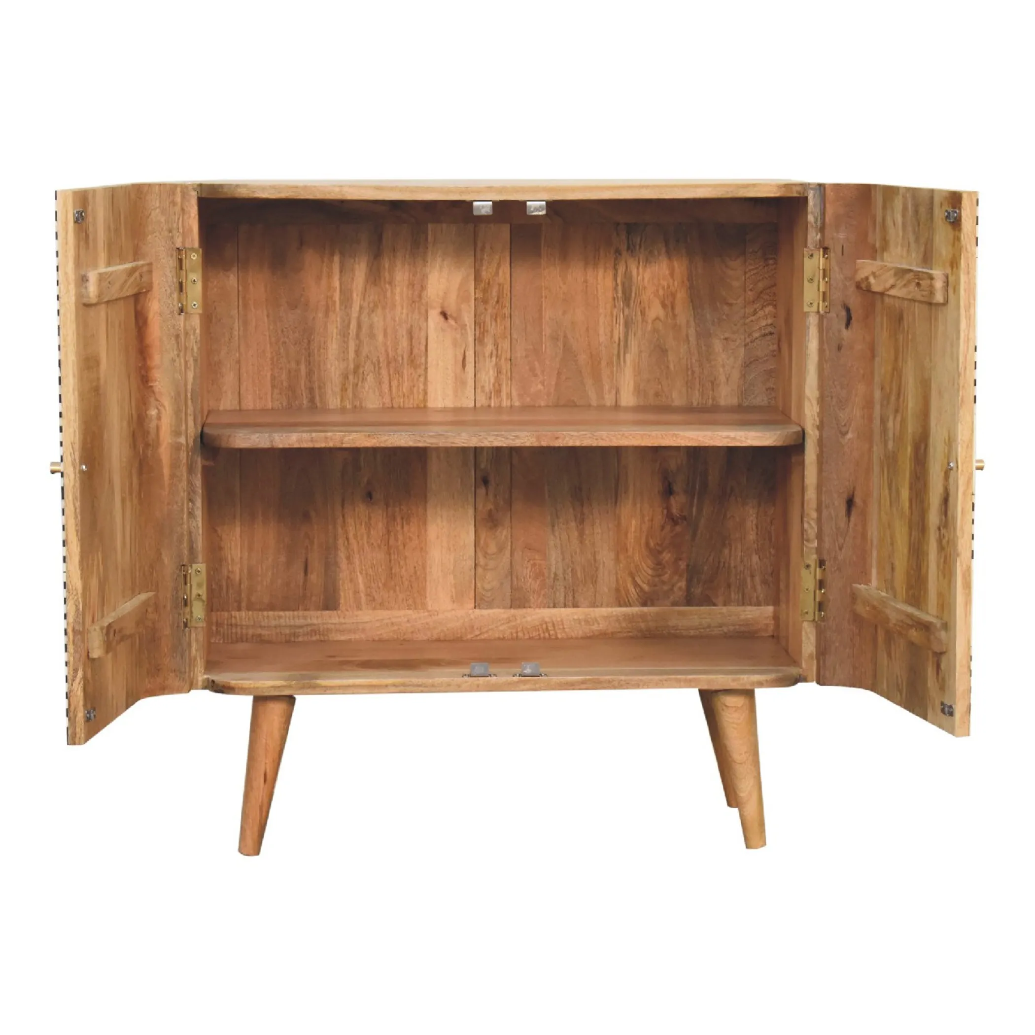 Tủ trang trí gỗ nguyên khối khảm xương 2 cánh rộng 81cm - Ảnh 6
