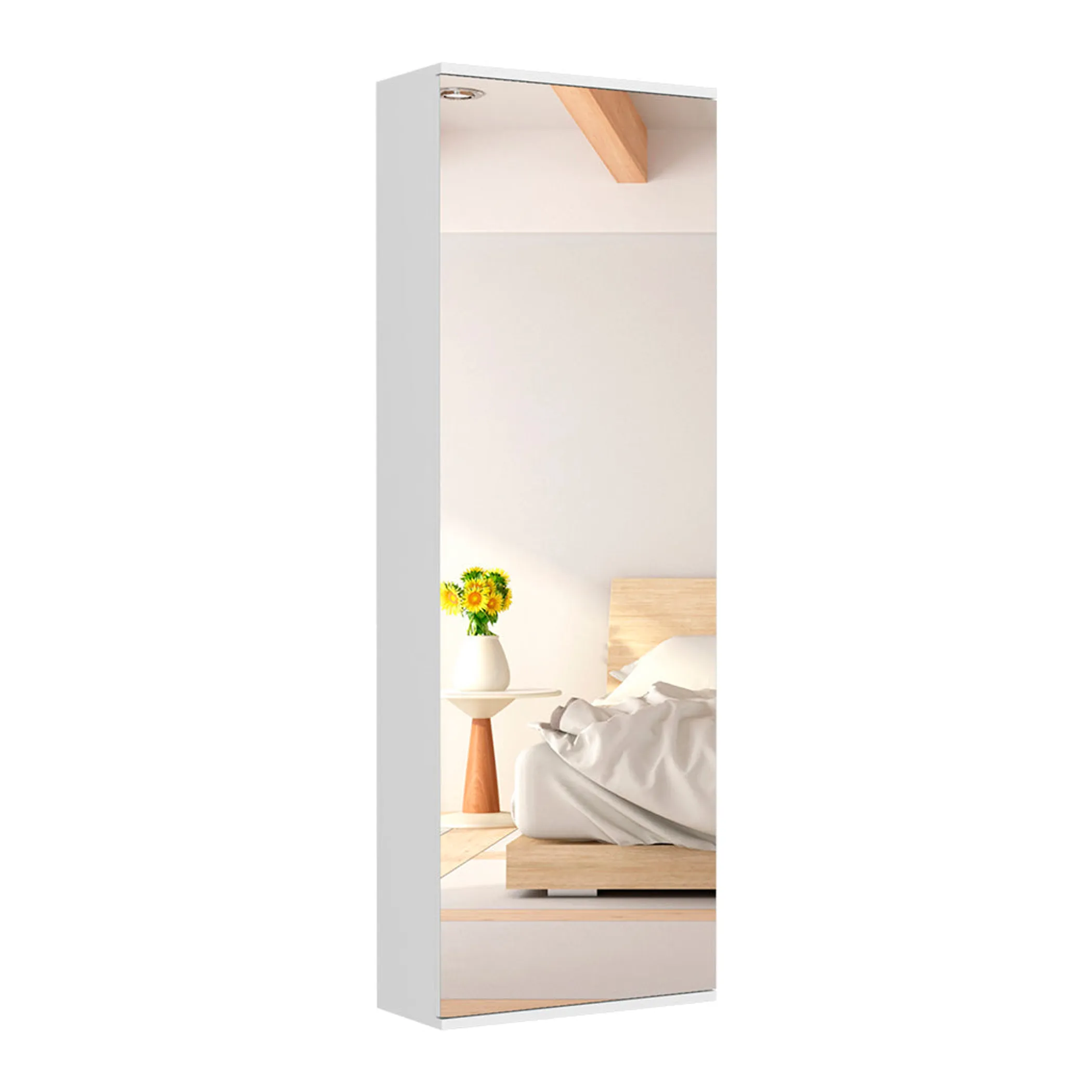 Bộ phòng ngủ Madison 2 món màu trắng phối gỗ thông - Ảnh 4
