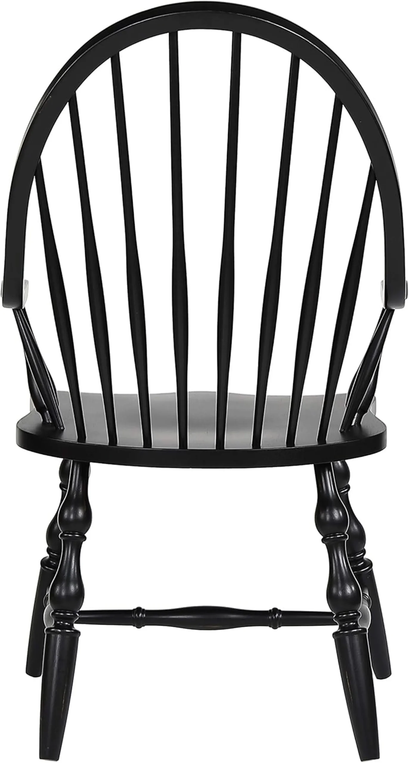 Ghế ăn có tay vịn lưng nan Windsor Sunset Trading Black Cherry Selections, lắp sẵn - Ảnh 5