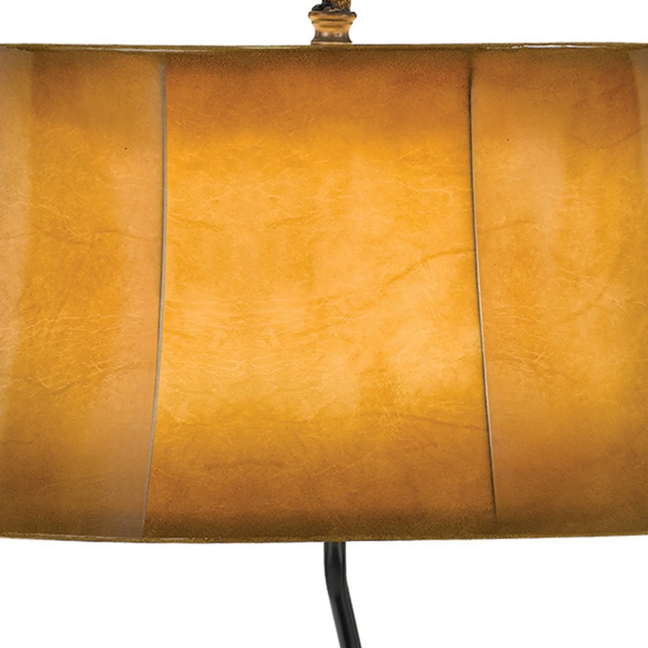 Đèn bàn tượng gấu trong rừng màu đồng 74cm chụp chuông màu nâu - Ảnh 2