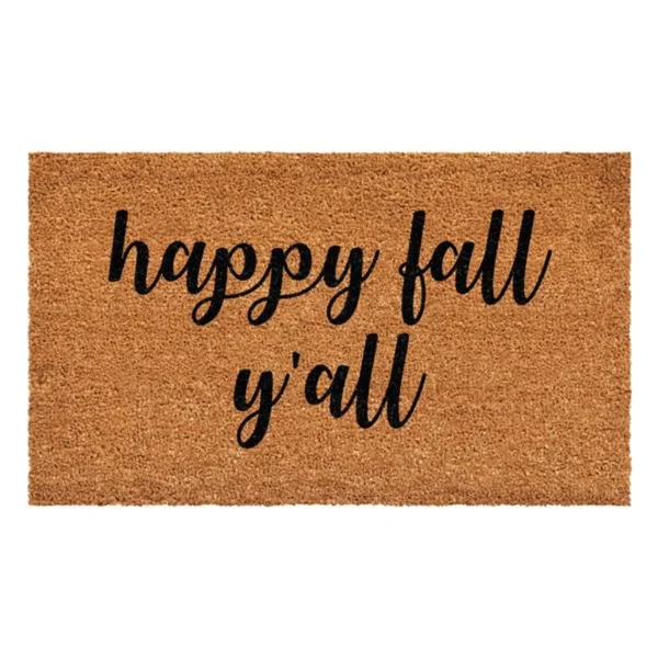 Thảm chùi chân xơ dừa Calloway Mills chữ Happy Fall Yall