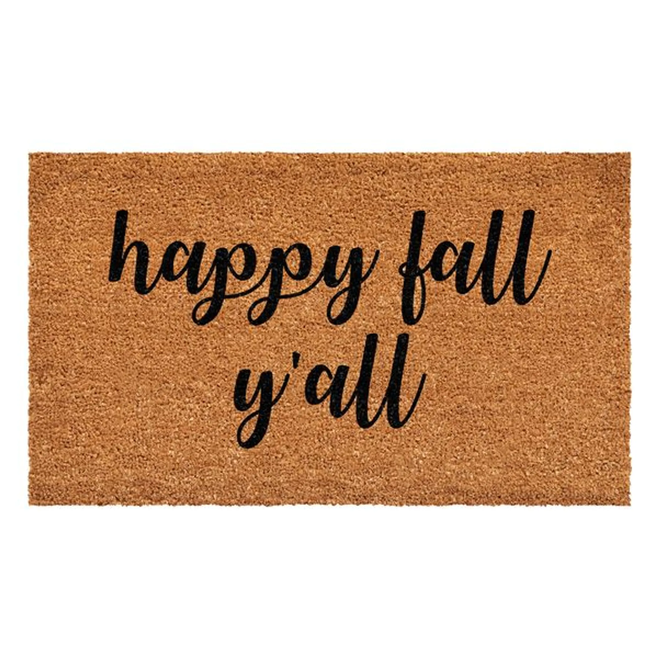 Thảm chùi chân xơ dừa Calloway Mills chữ Happy Fall Yall