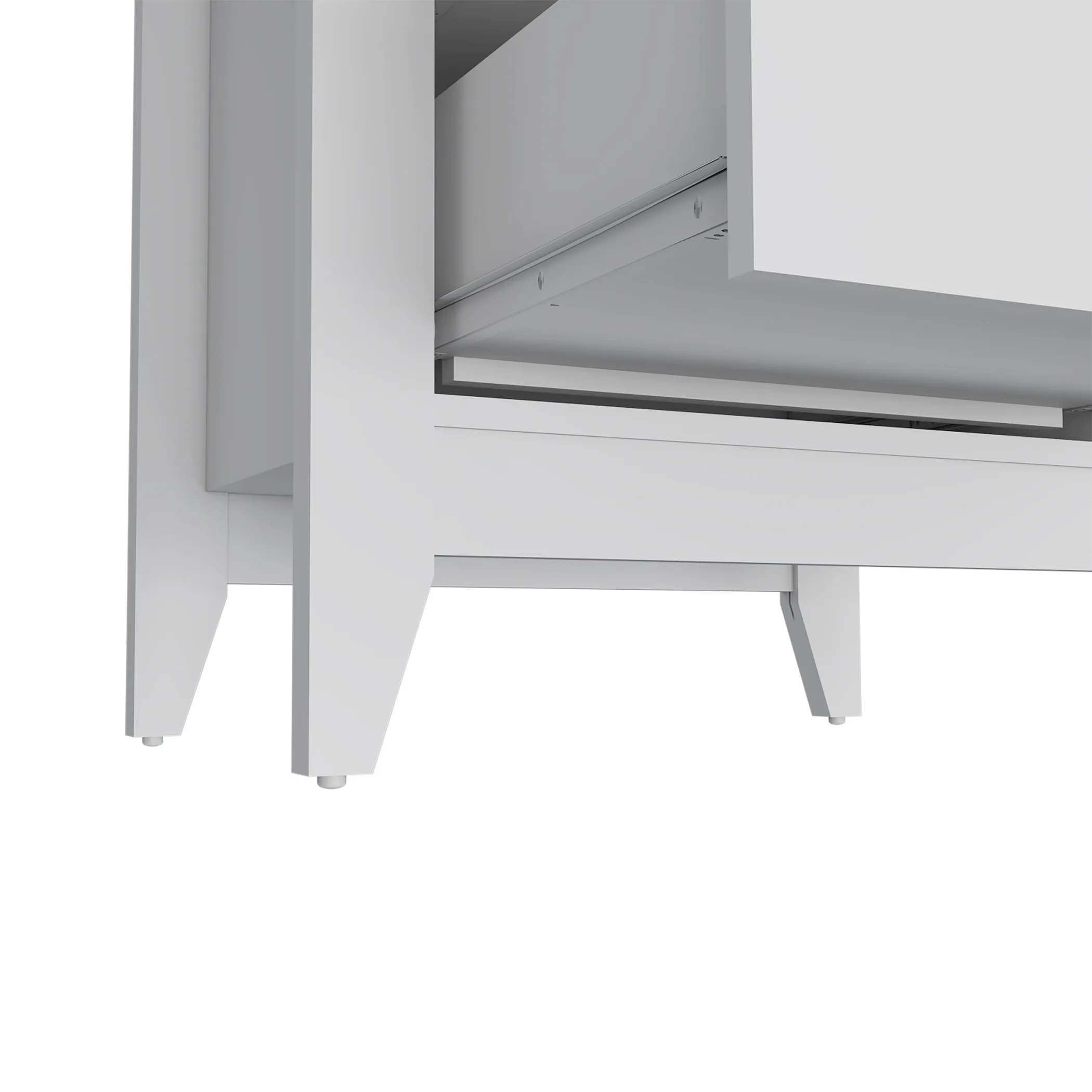 Tủ đầu giường 2 ngăn kéo gỗ công nghiệp màu trắng 62cm - Ảnh 6