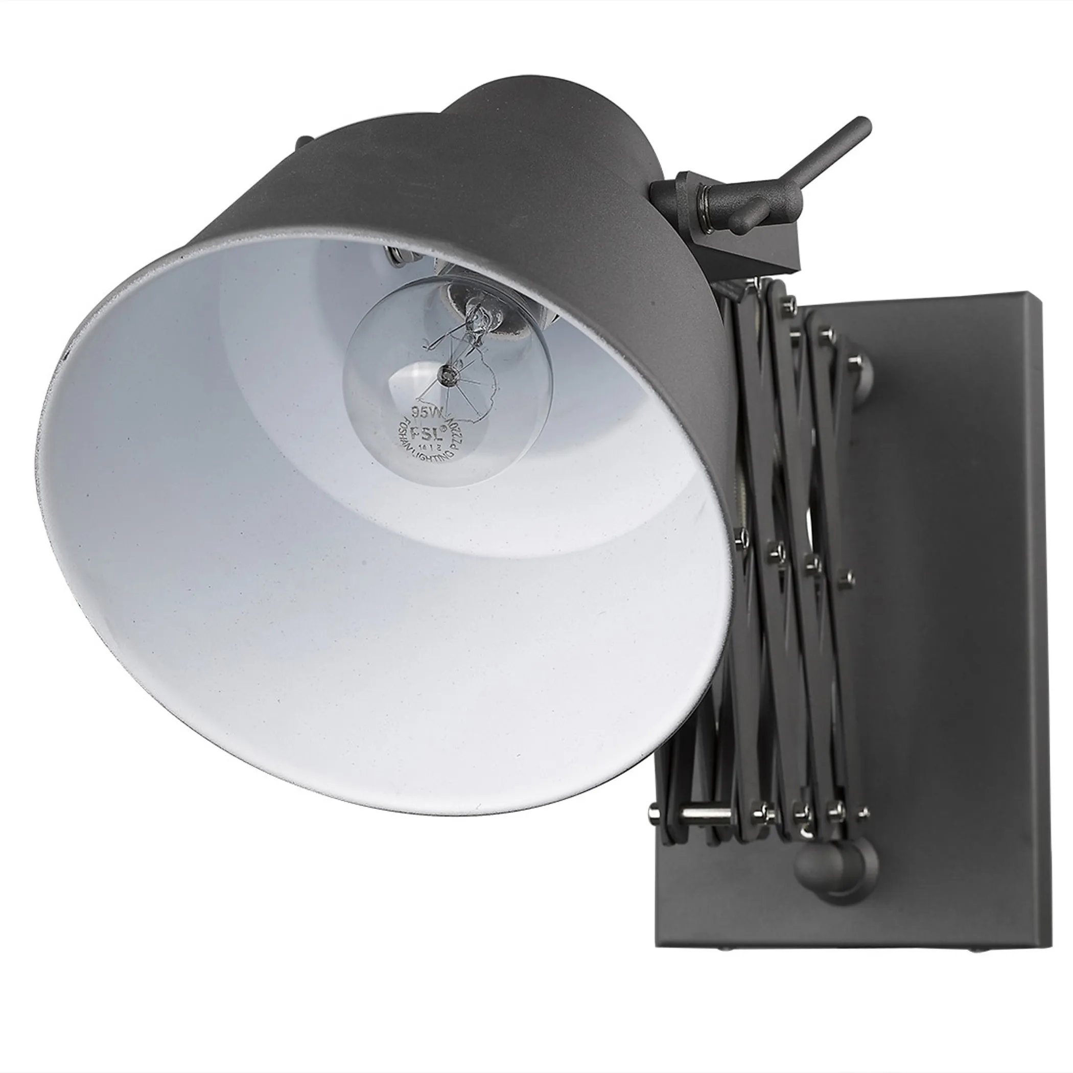 Đèn tường Plexus 1 bóng màu xám phong cách công nghiệp - Ảnh 4