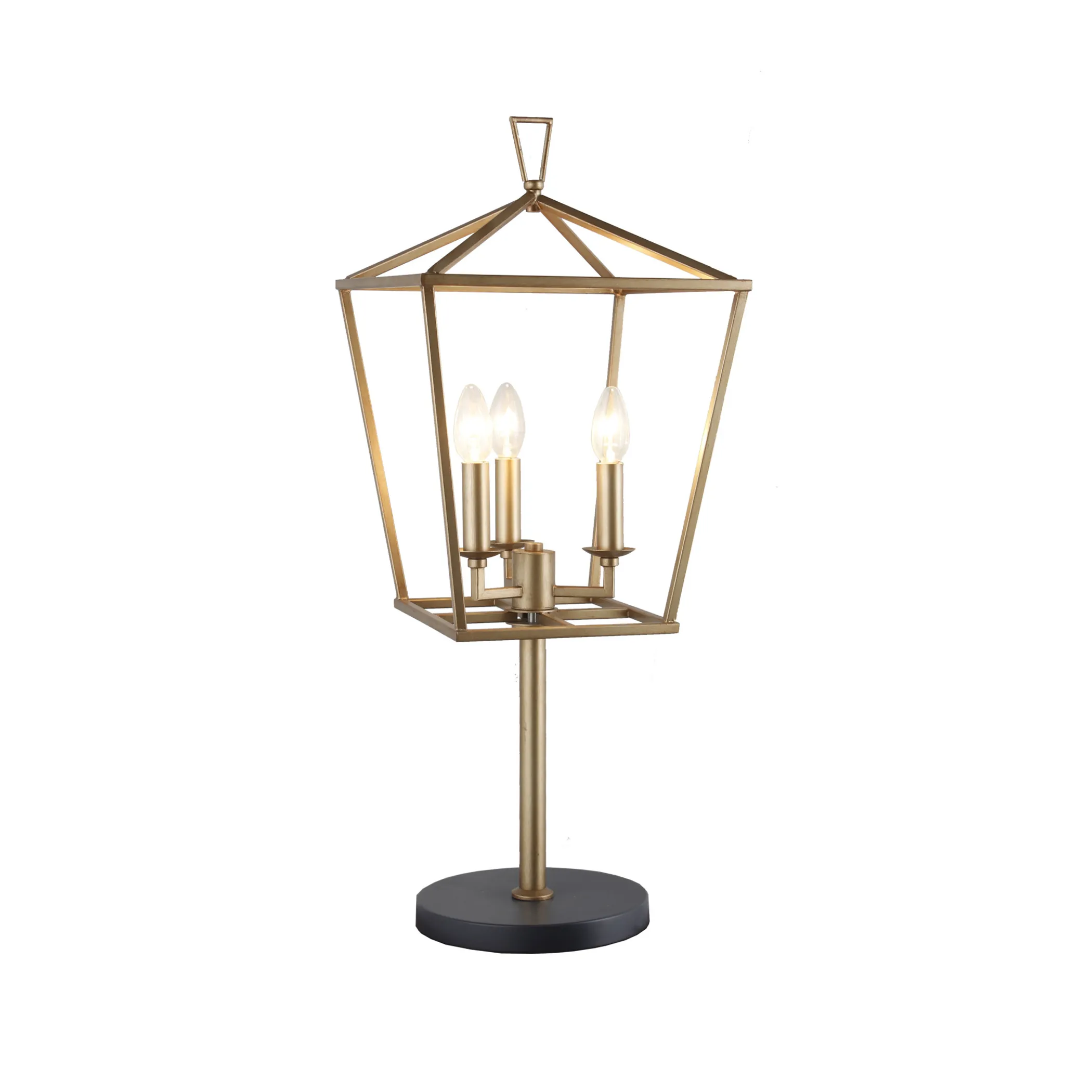 Đèn ngủ đầu giường 3 bóng 76cm khung sắt đen