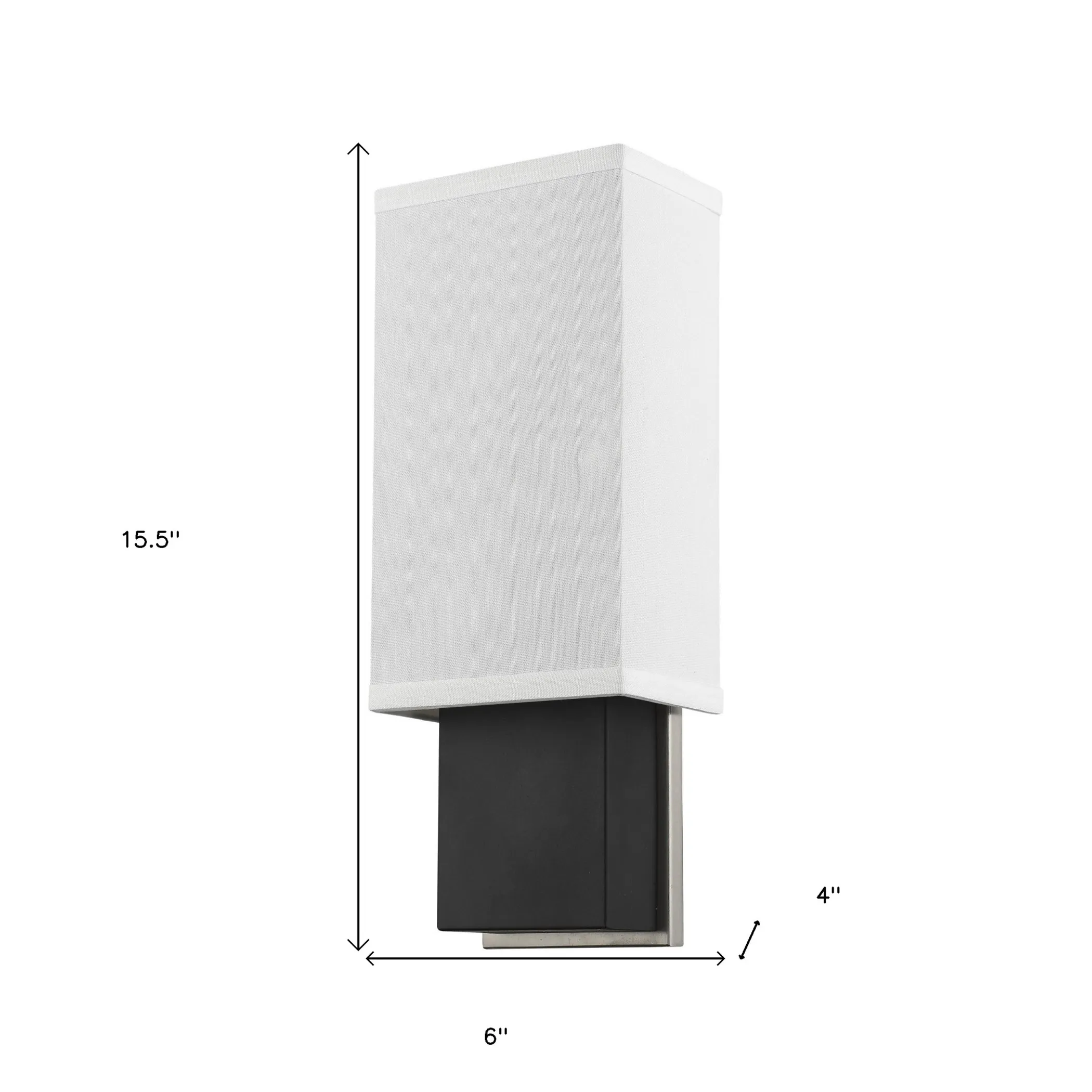 Đèn tường chữ nhật chụp vải lanh - Ảnh 5