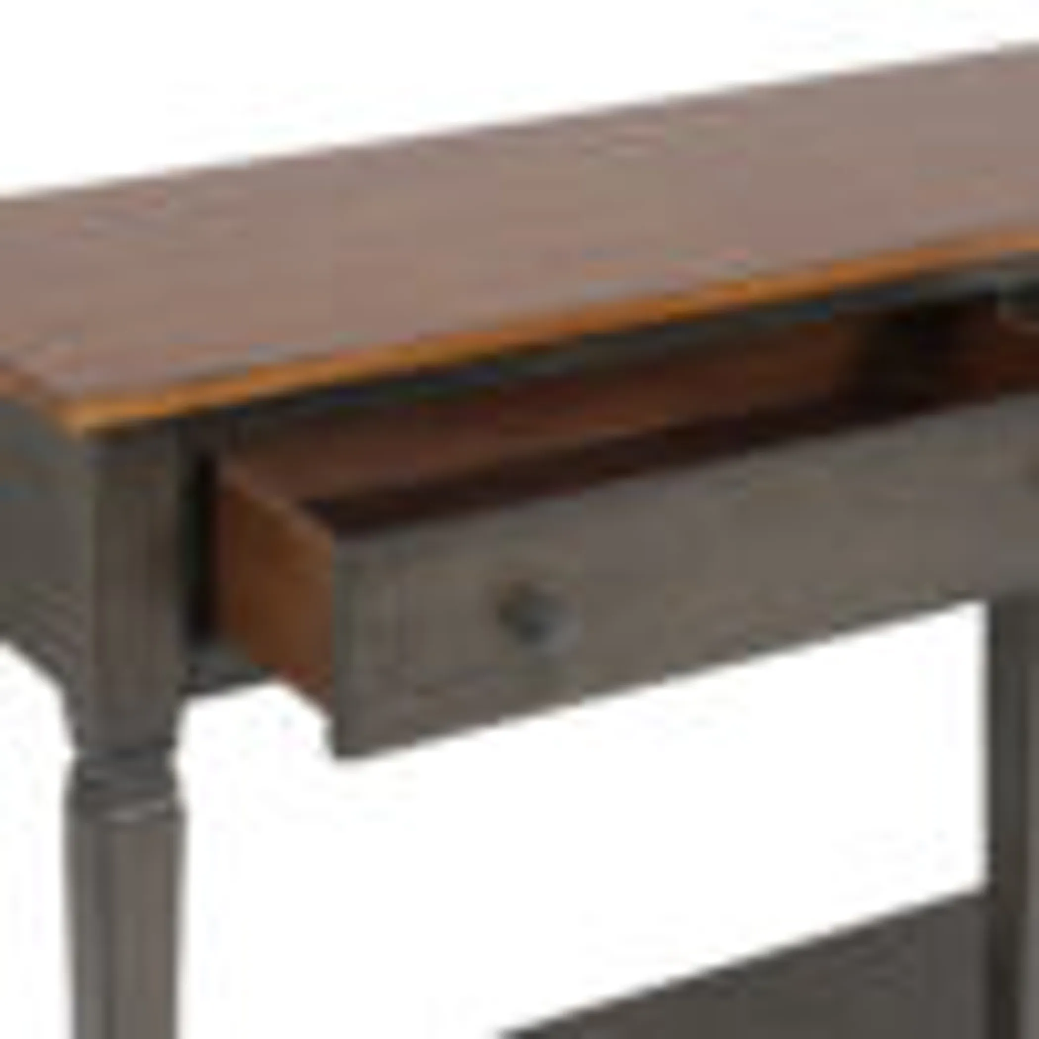 Bàn console Sunset Trading Dakota 157cm có ngăn kéo và kệ, gỗ tự nhiên hai tông nâu xám - Ảnh 5