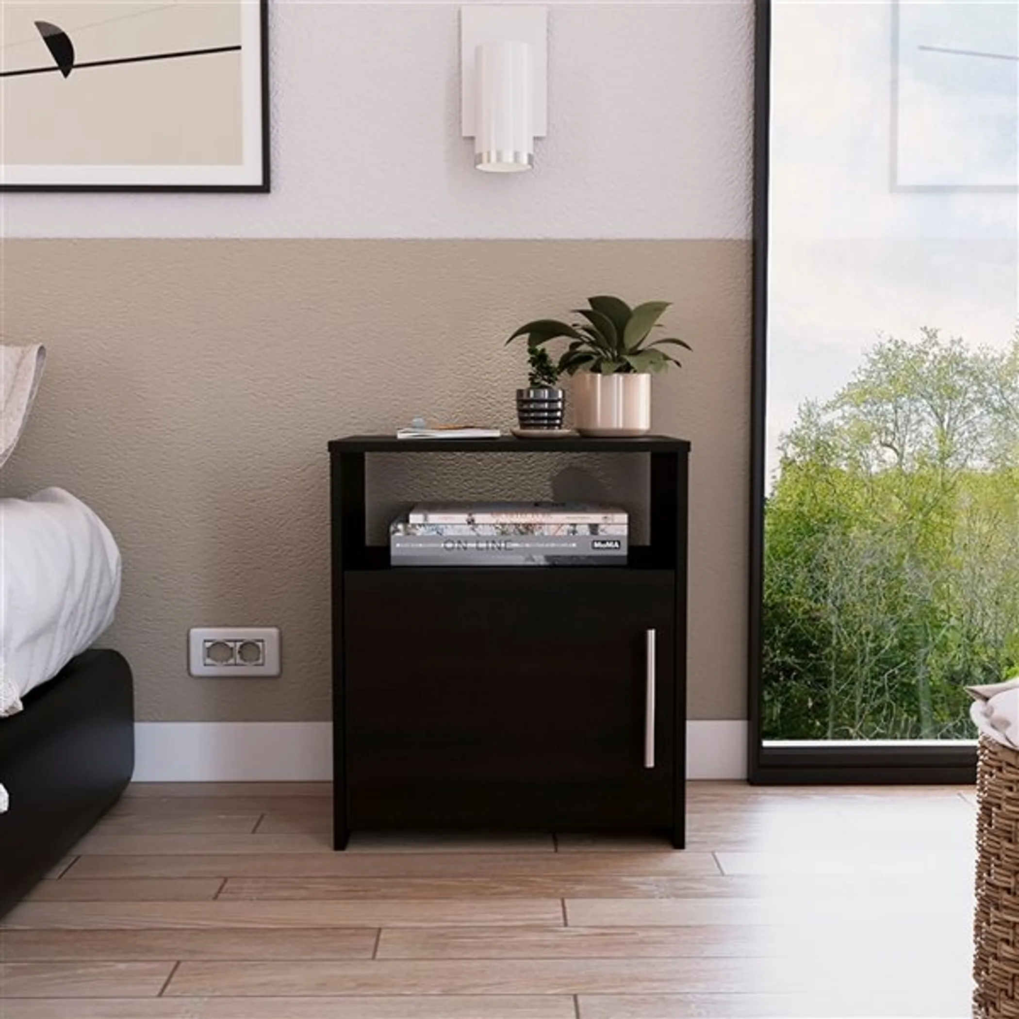 Tủ đầu giường gỗ công nghiệp có kệ để đồ 58cm - Ảnh 5