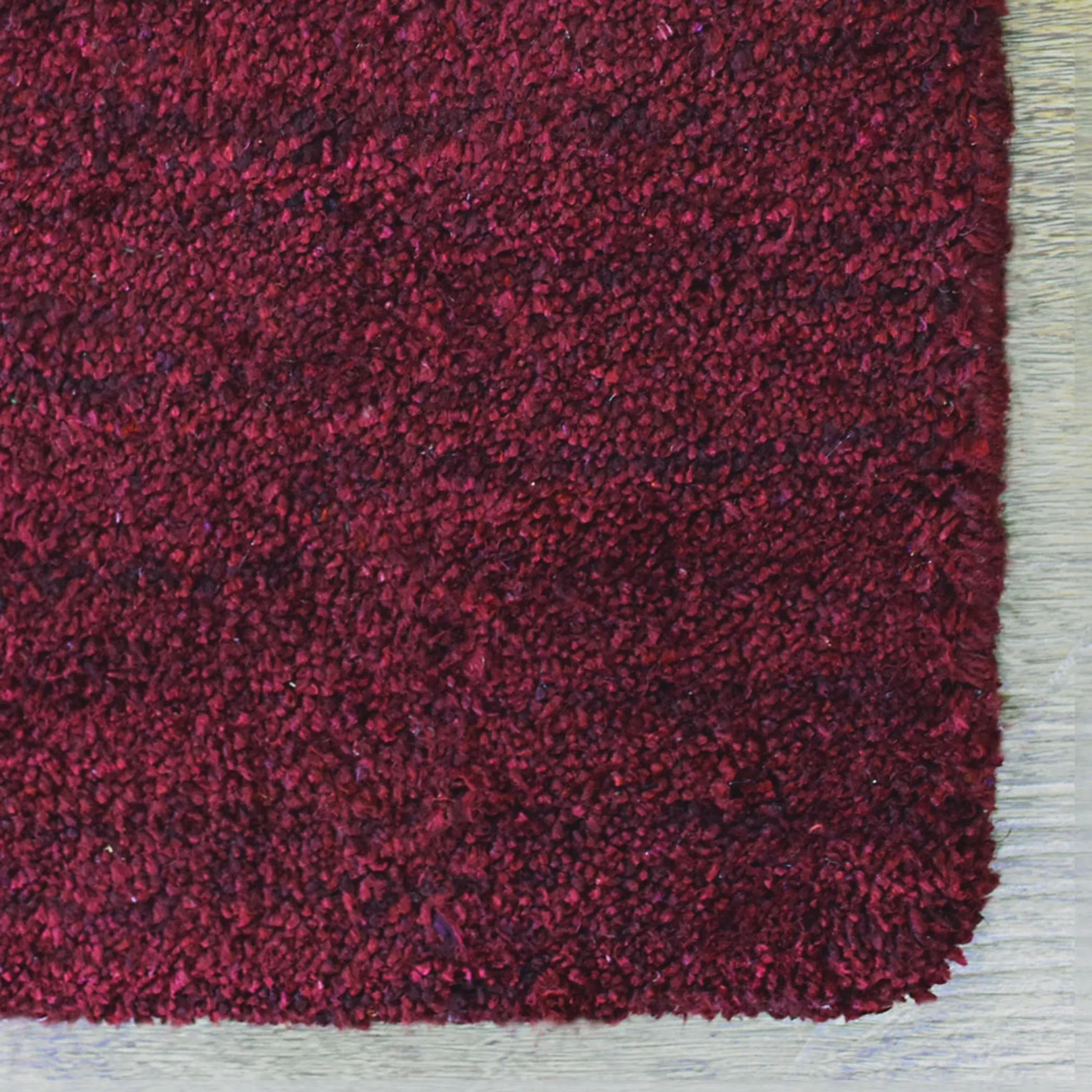 Thảm vuông dệt thắt tay pha lụa Rugsotic Carpets màu trơn - Ảnh 5