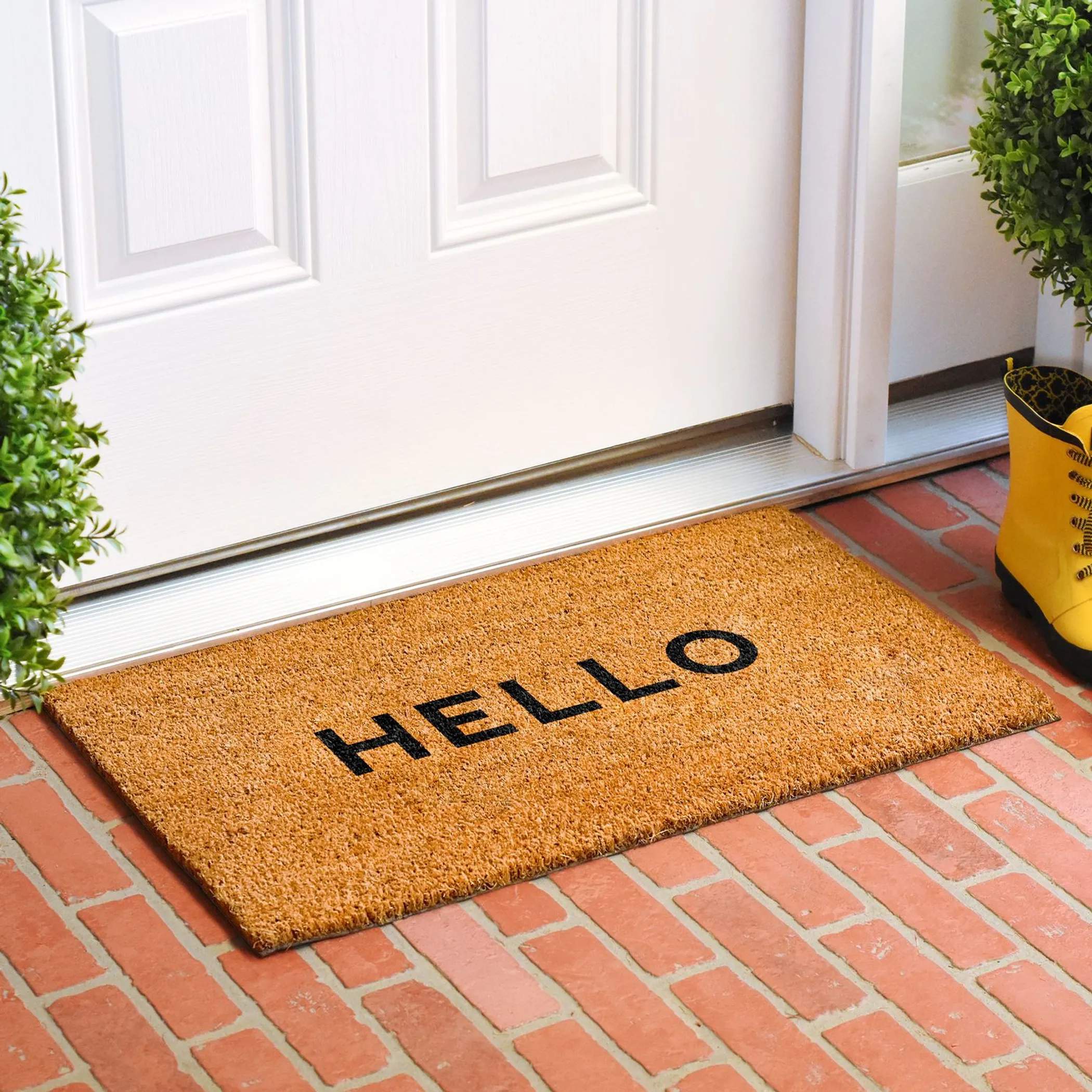 Thảm chùi chân xơ dừa Calloway Mills chữ HELLO - Ảnh 2
