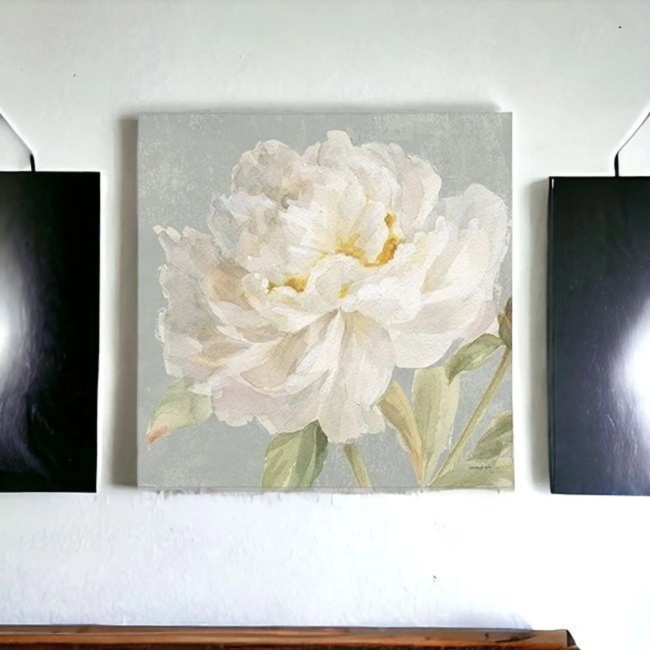 Tranh canvas không khung hoa mẫu đơn trắng thanh khiết - Ảnh 5
