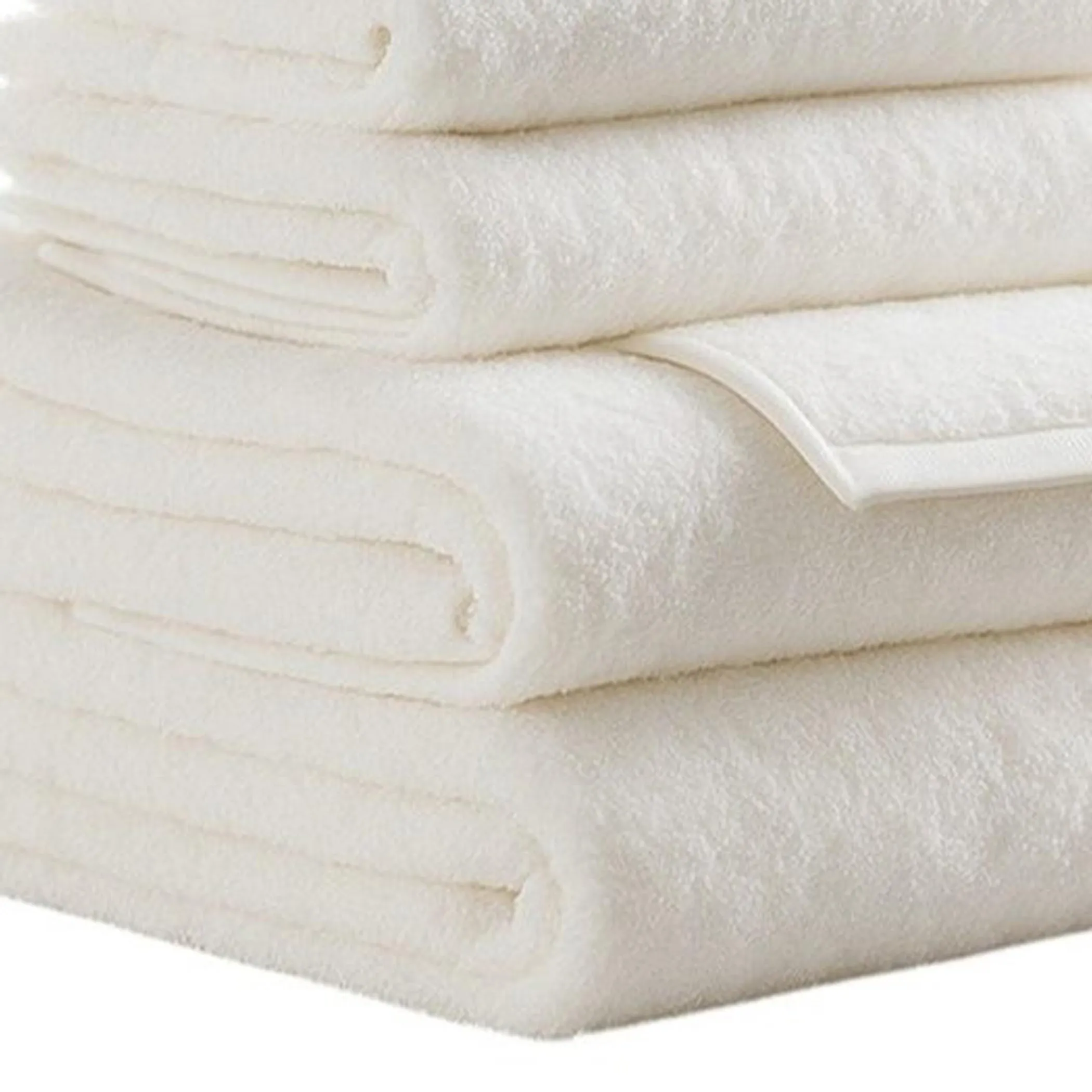 Bộ 6 khăn cotton terry nhanh khô màu trắng - Ảnh 3