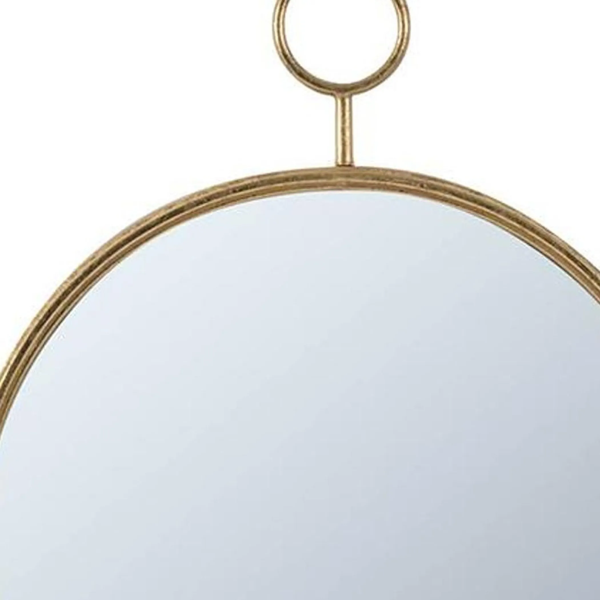 Gương trang trí tròn 71cm khung sắt màu vàng - Ảnh 3