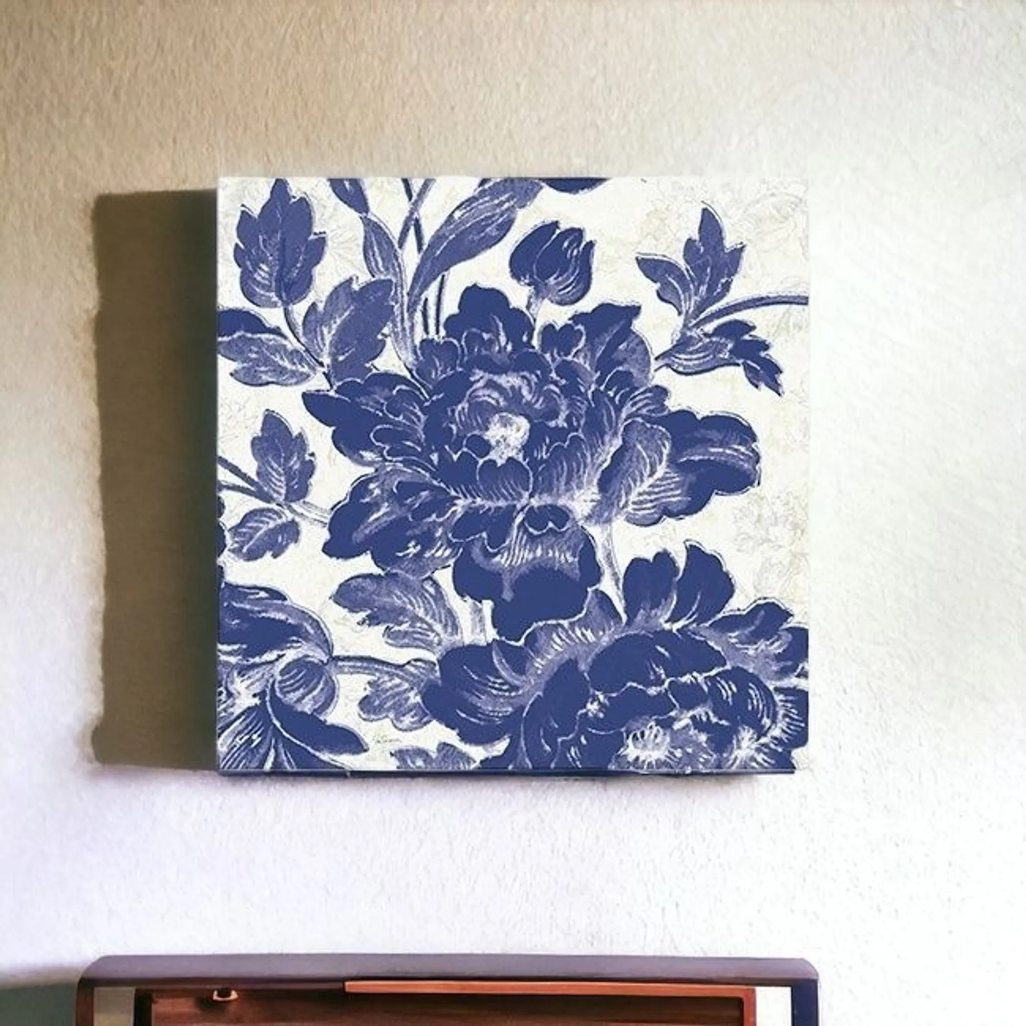 Tranh in không khung hoa hồng họa tiết toile xanh - Ảnh 4