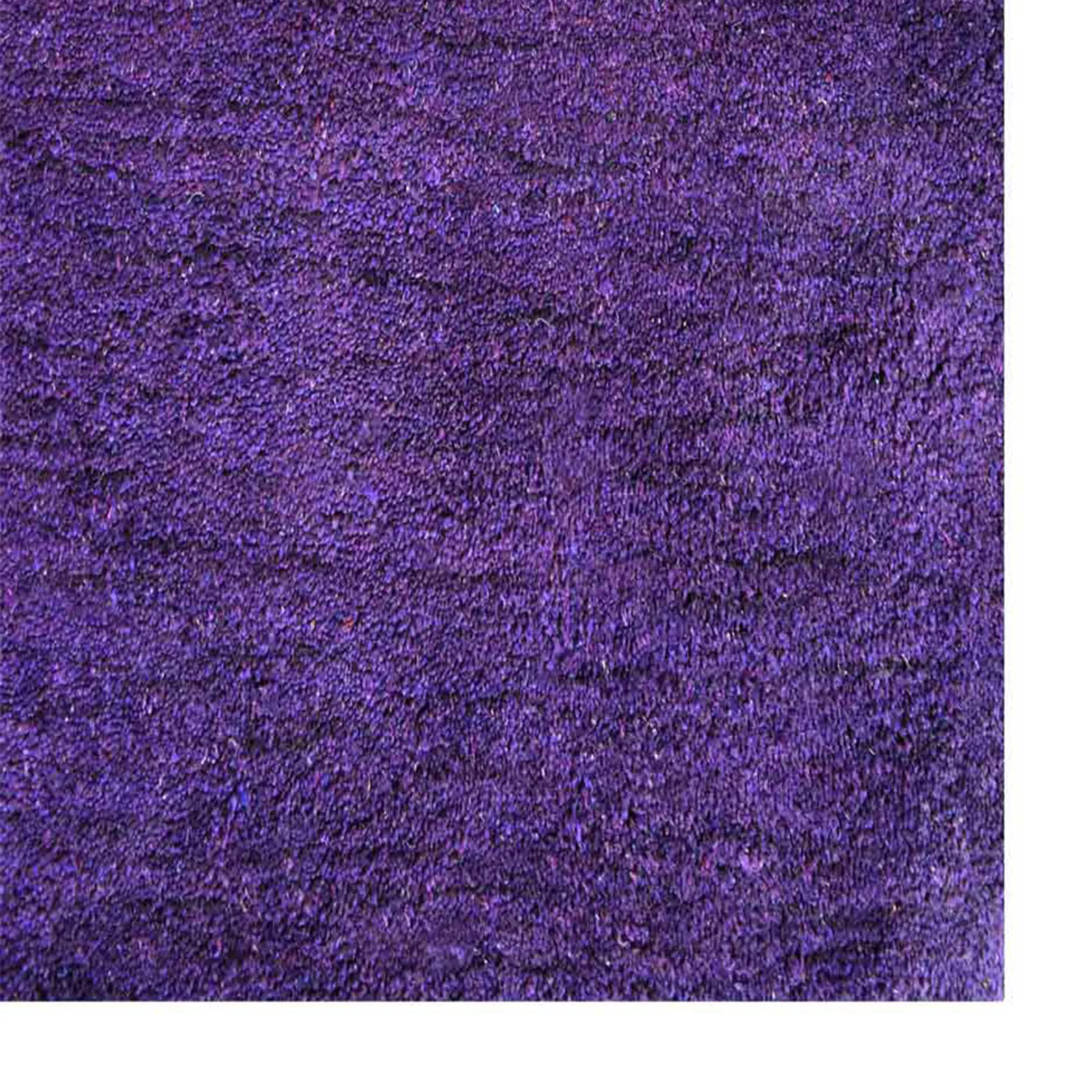 Thảm vuông lụa dệt thắt tay Rugsotic Carpets 3m x 3m màu trơn tím - Ảnh 4