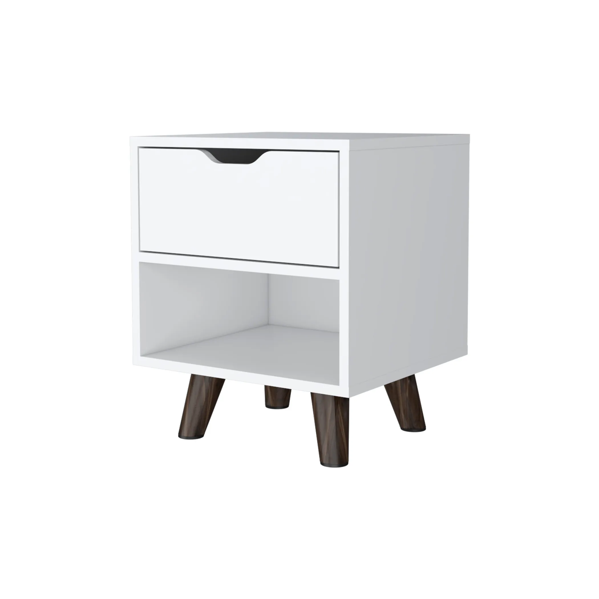 Tủ đầu giường 1 ngăn kéo gỗ công nghiệp màu trắng 48cm