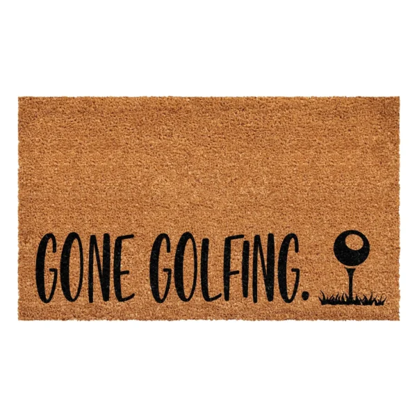 Thảm chùi chân xơ dừa Calloway Mills chữ Gone Golfing