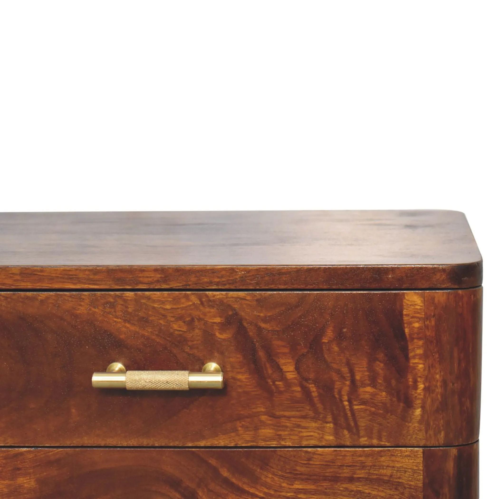 Tủ đầu giường gỗ tự nhiên 2 ngăn kéo màu hạt dẻ 58cm - Ảnh 6