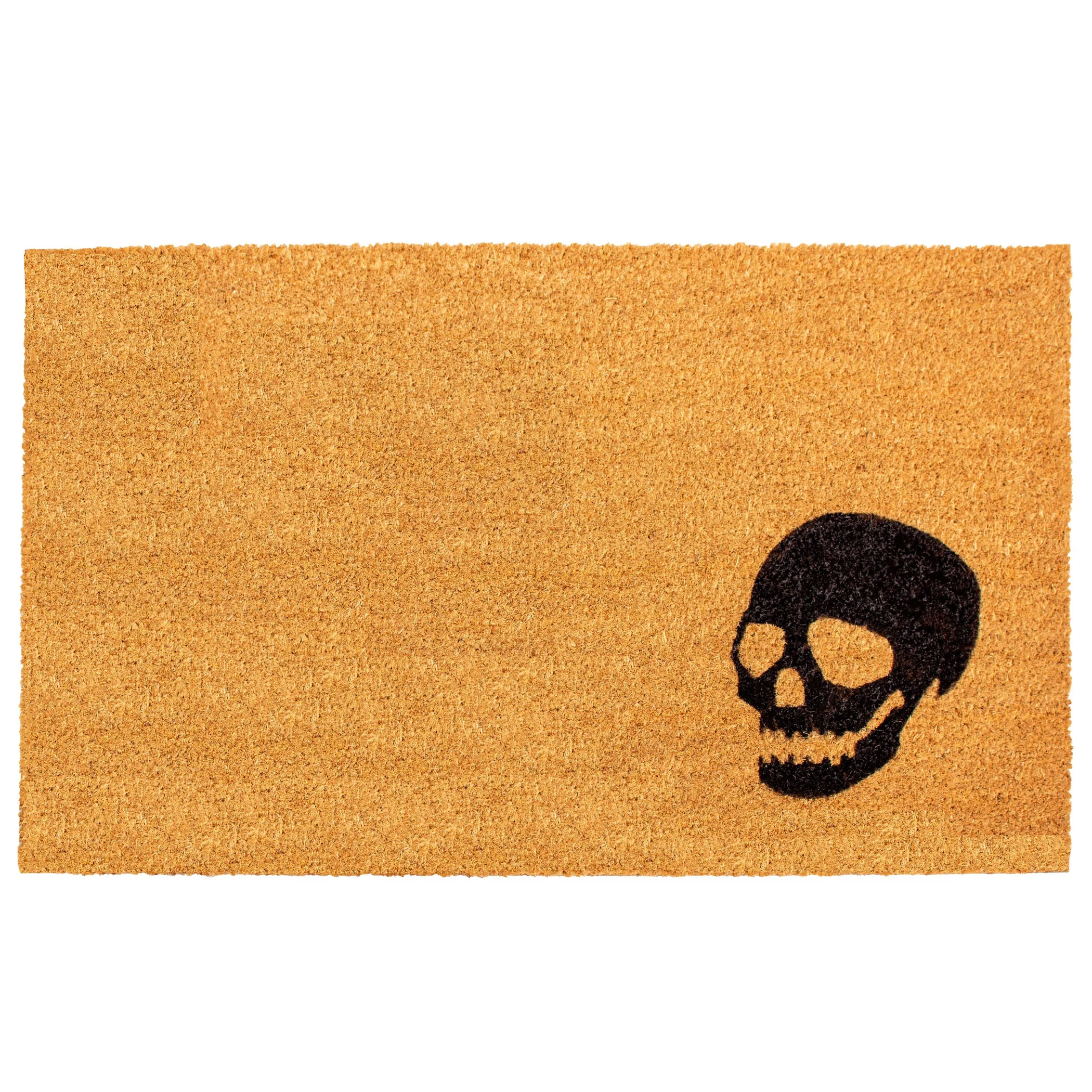 Thảm chùi chân xơ dừa Calloway Mills Halloween họa tiết đầu lâu