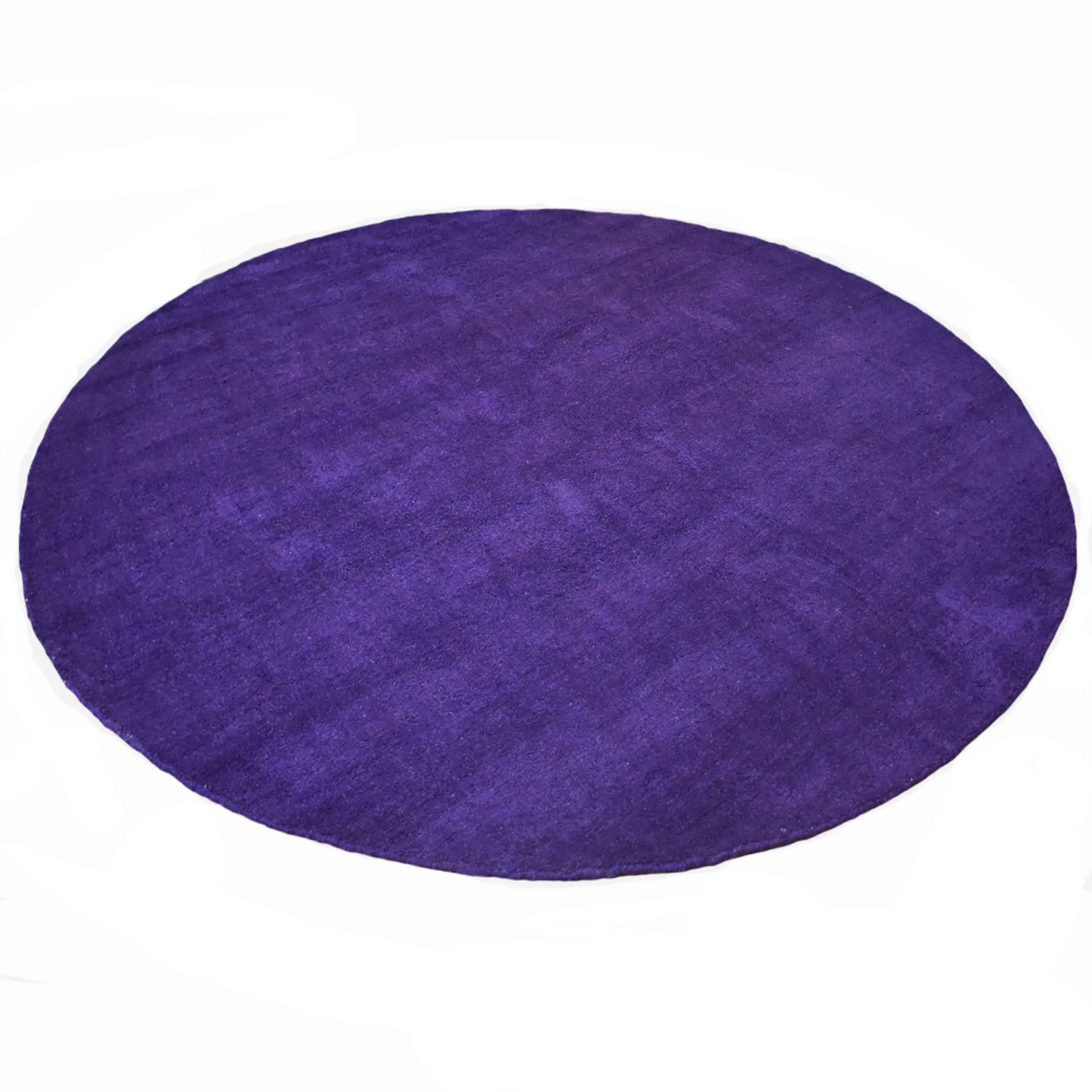 Thảm tròn dệt thắt tay pha lụa Rugsotic Carpets màu trơn - Ảnh 3