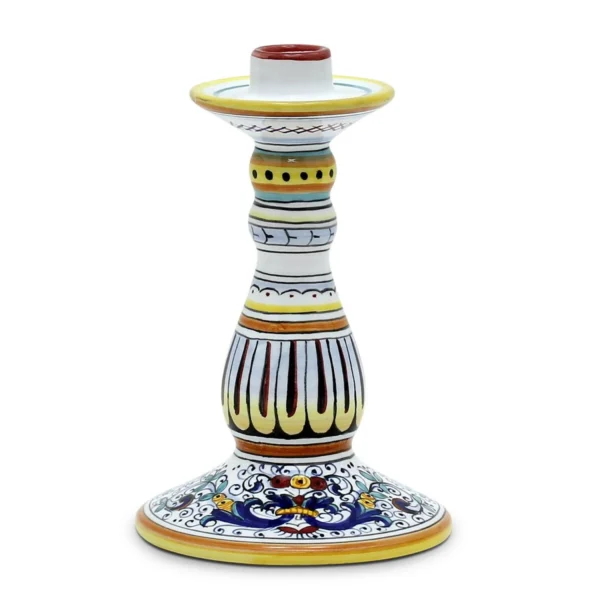 Chân nến gốm Ý Ricco Deruta vẽ tay