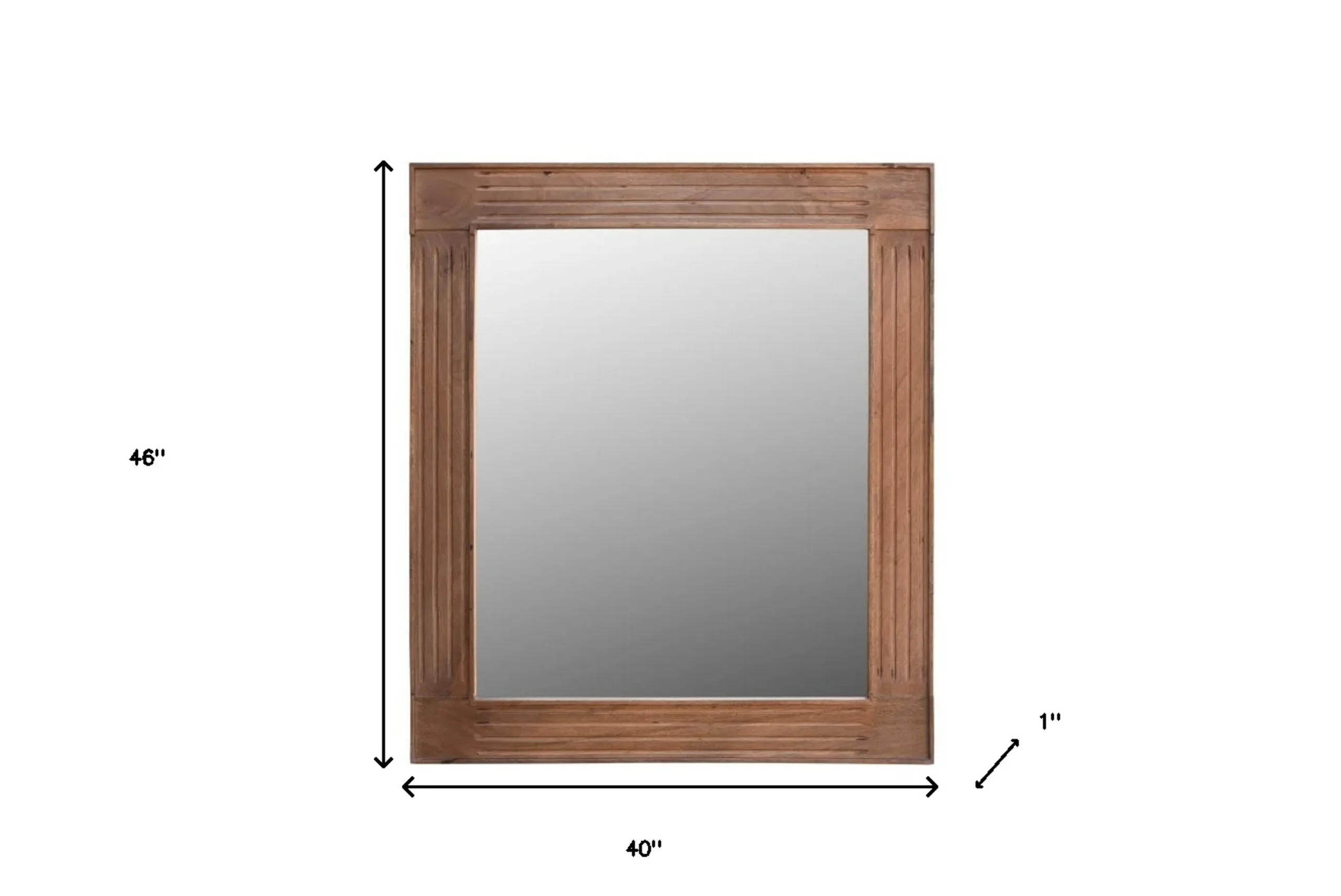 Gương gỗ tự nhiên màu nâu cho bàn trang điểm 117cm - Ảnh 5