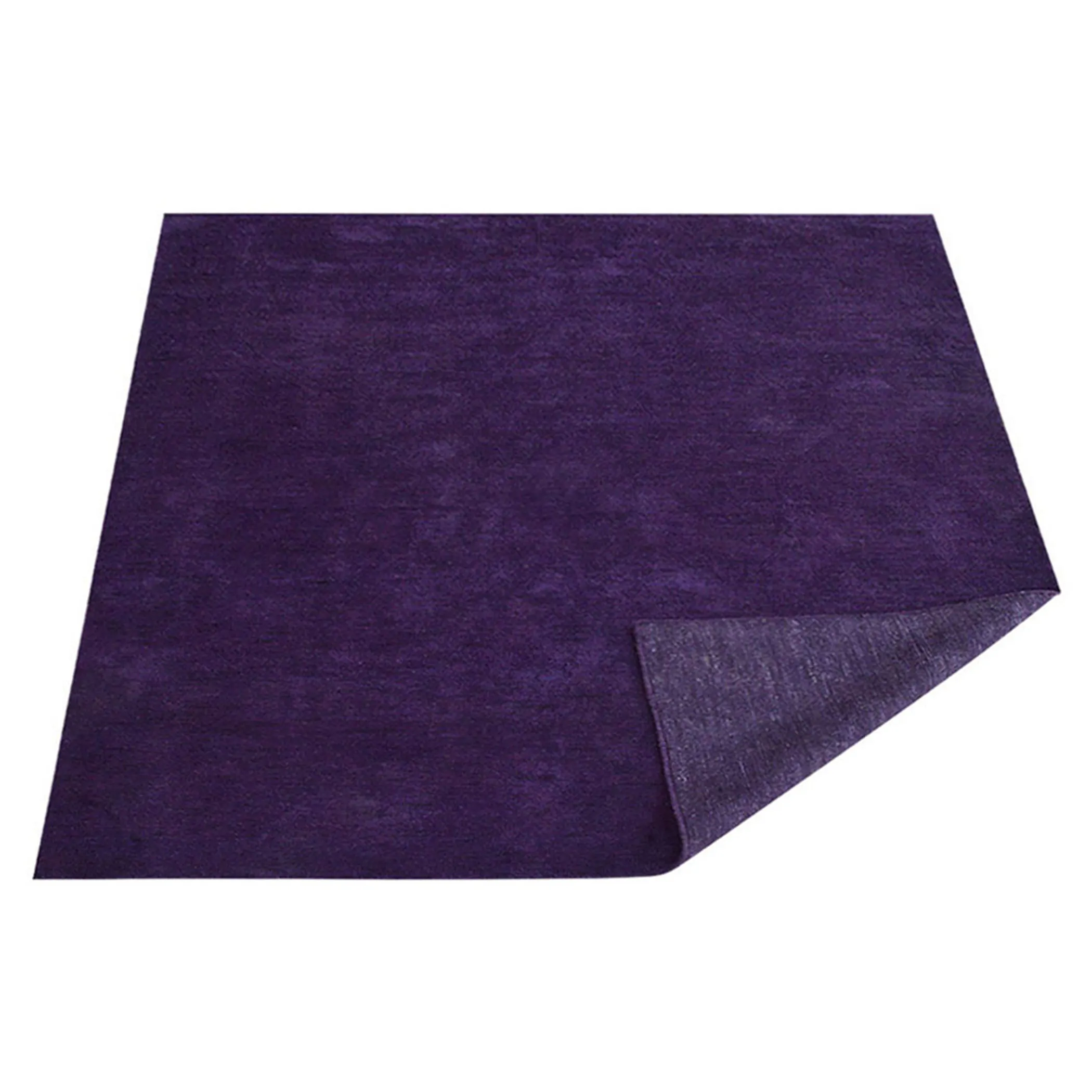 Thảm vuông lụa dệt thắt tay Rugsotic Carpets 3m x 3m màu trơn tím - Ảnh 5