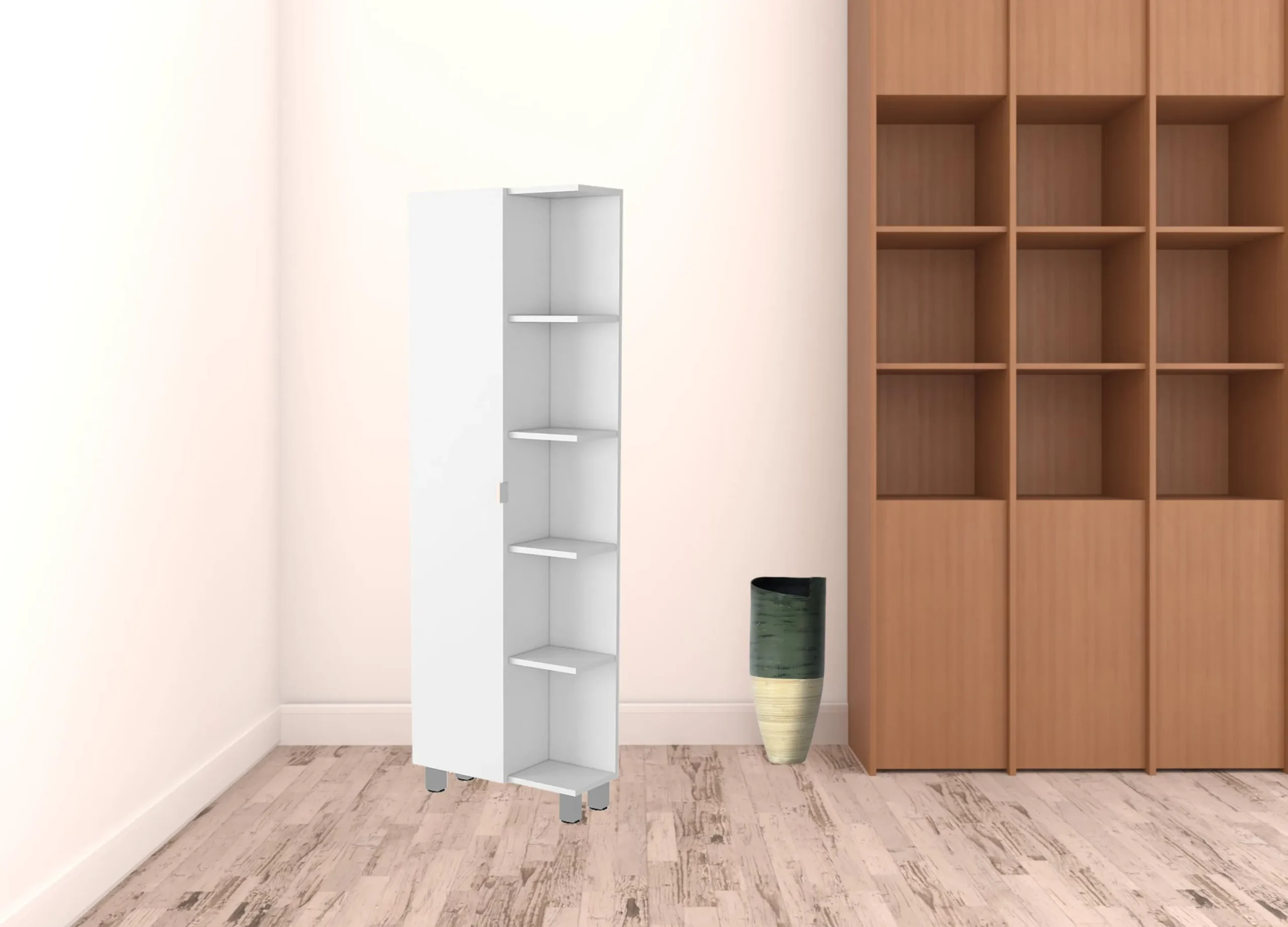 Tủ trang trí màu trắng 9 ngăn rộng 51cm - Ảnh 2