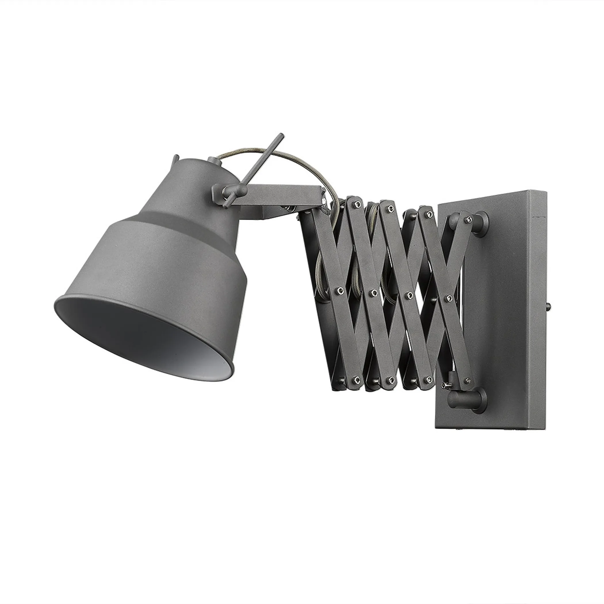 Đèn tường Plexus 1 bóng màu xám phong cách công nghiệp - Ảnh 2