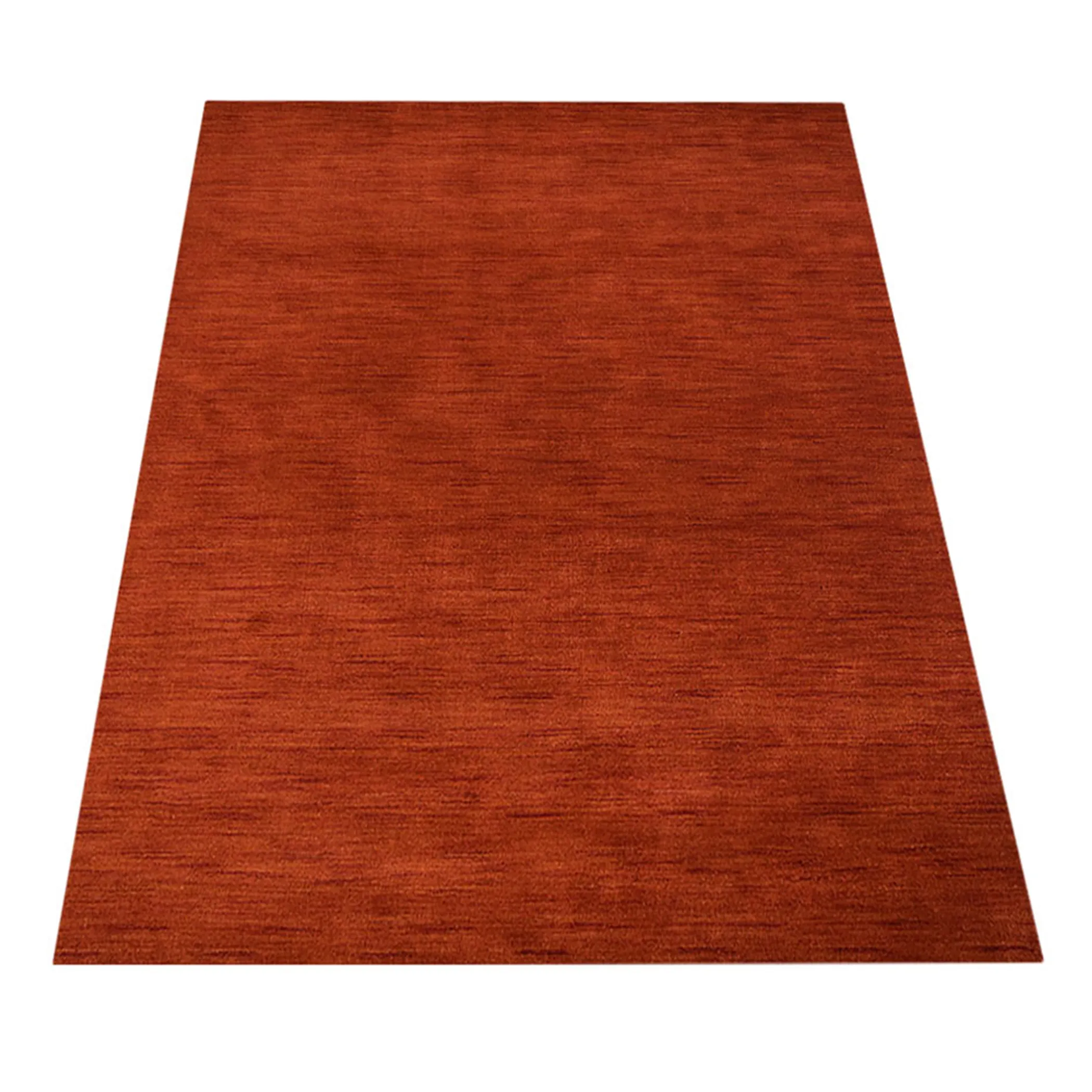 Thảm len dệt thắt tay Rugsotic Carpets màu trơn đỏ nhạt - Ảnh 3