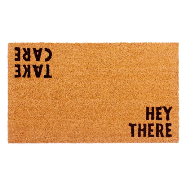 Thảm chùi chân xơ dừa Calloway Mills chữ Hey There