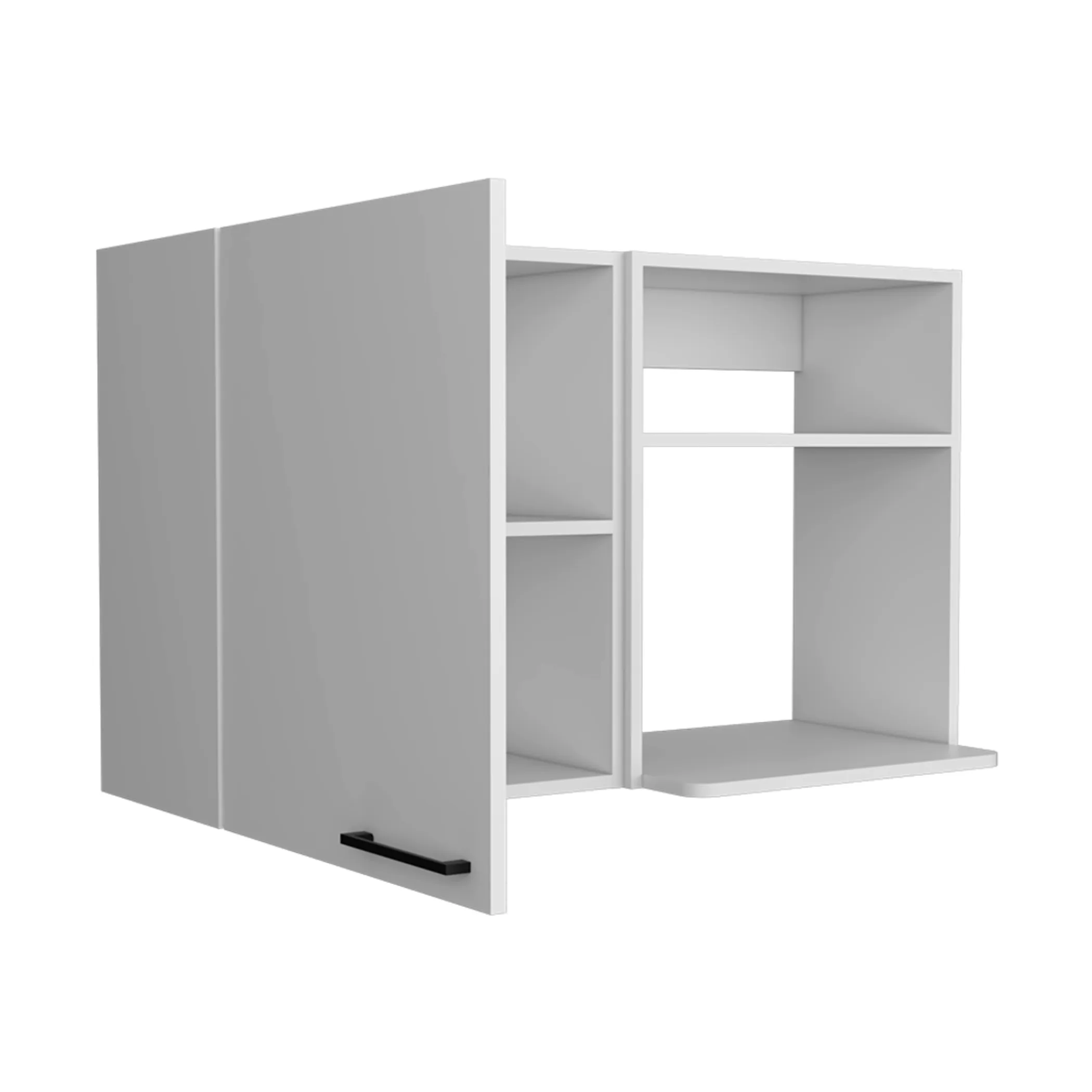 Tủ gỗ treo tường 1 cánh màu trắng rộng 100cm - Ảnh 3