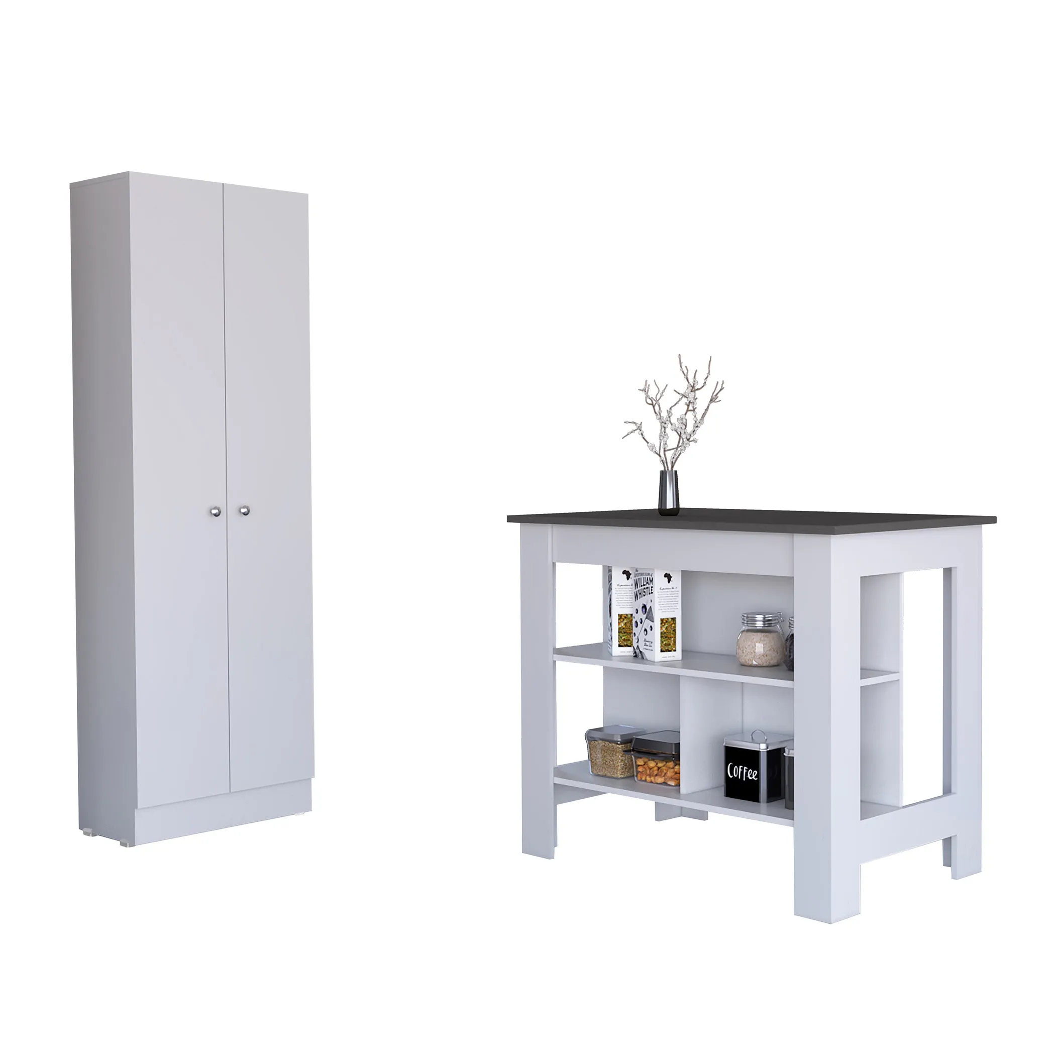 Bộ nội thất bếp Charlotte 2 món: đảo bếp và tủ đựng thực phẩm - Ảnh 2