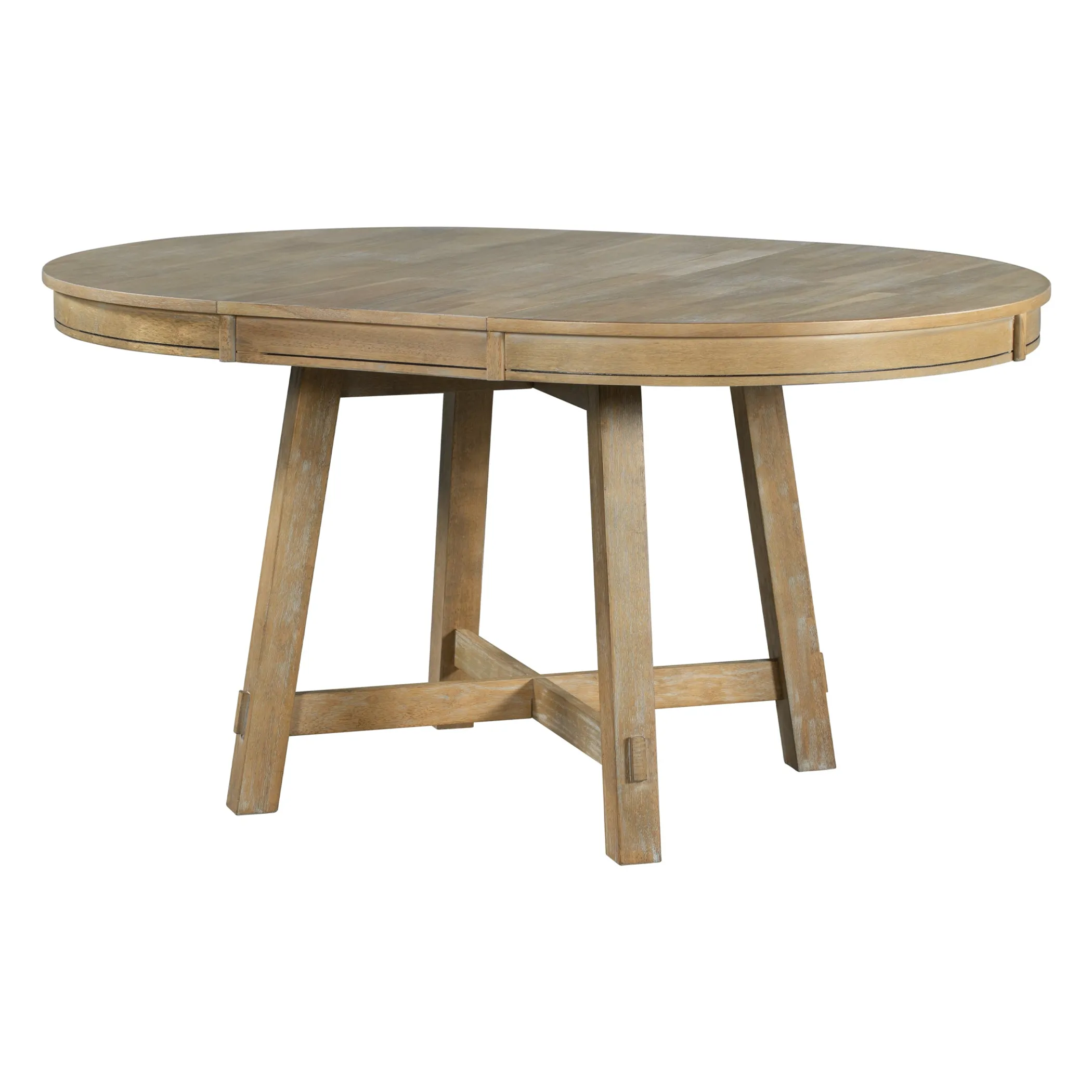 Bàn ăn tròn mở rộng phong cách nông trại 107cm - 142cm - Ảnh 4