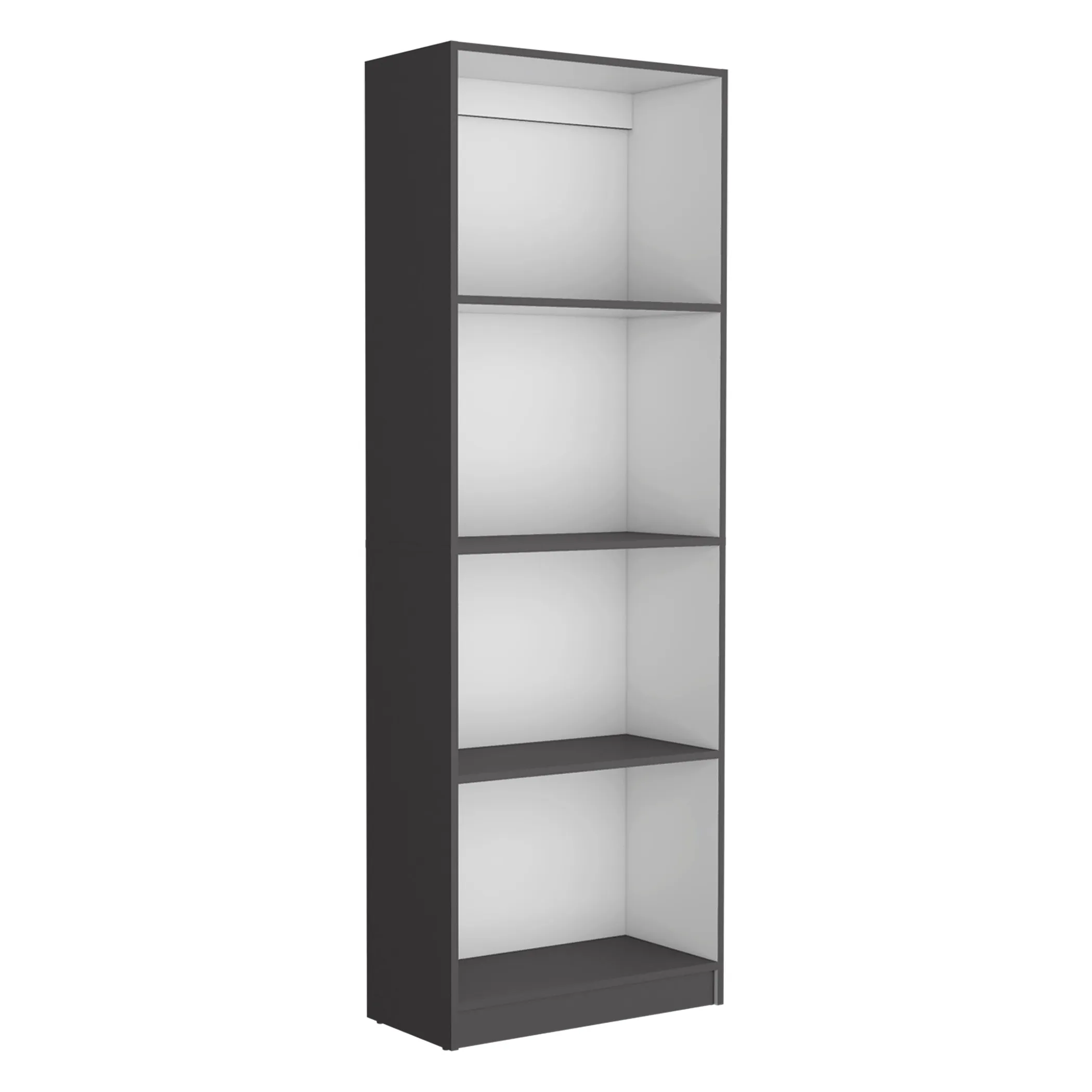 Bộ kệ sách phòng khách Dupree 2 món màu xám mờ phối trắng - Ảnh 4