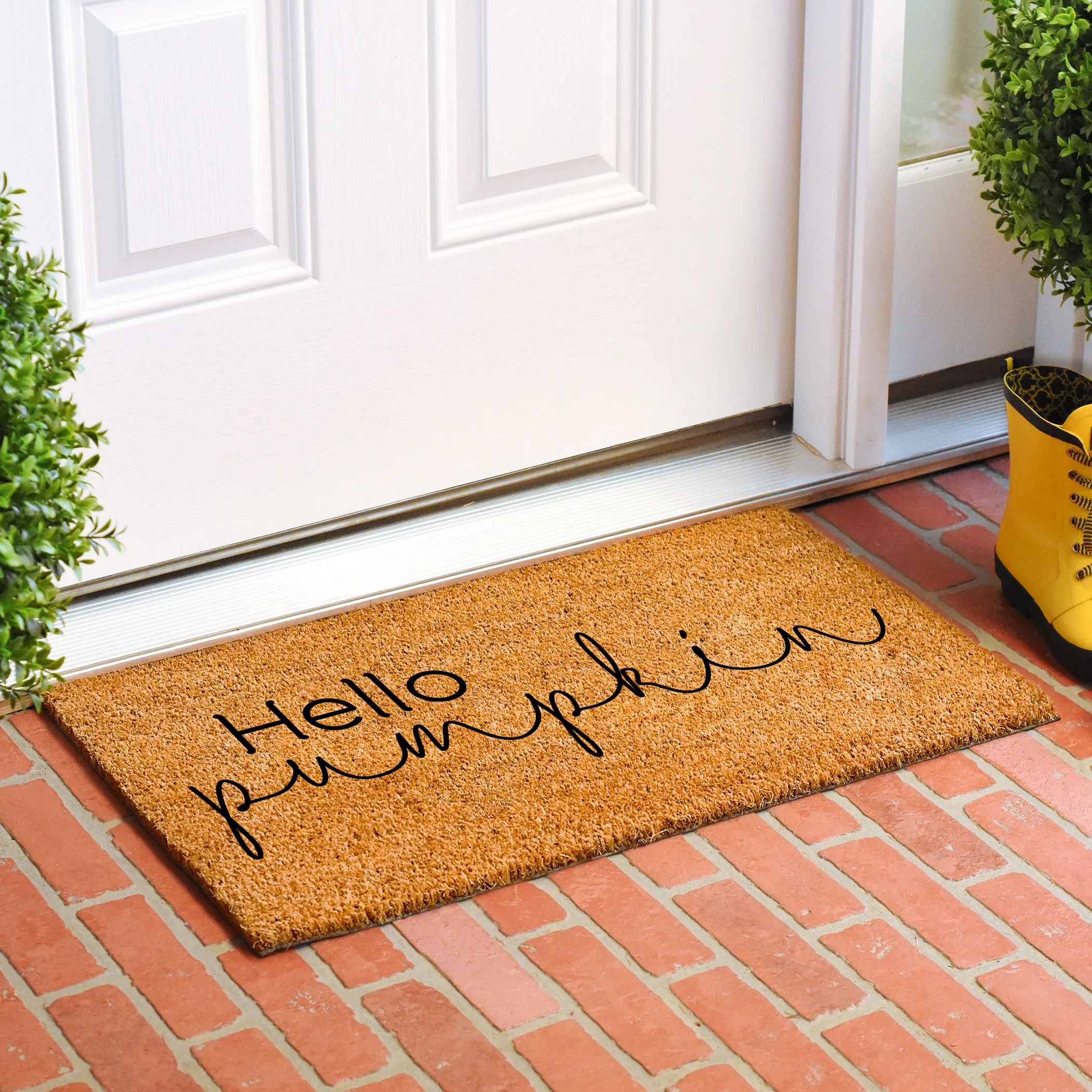 Thảm chùi chân xơ dừa Calloway Mills chữ Hello Pumpkin - Ảnh 2