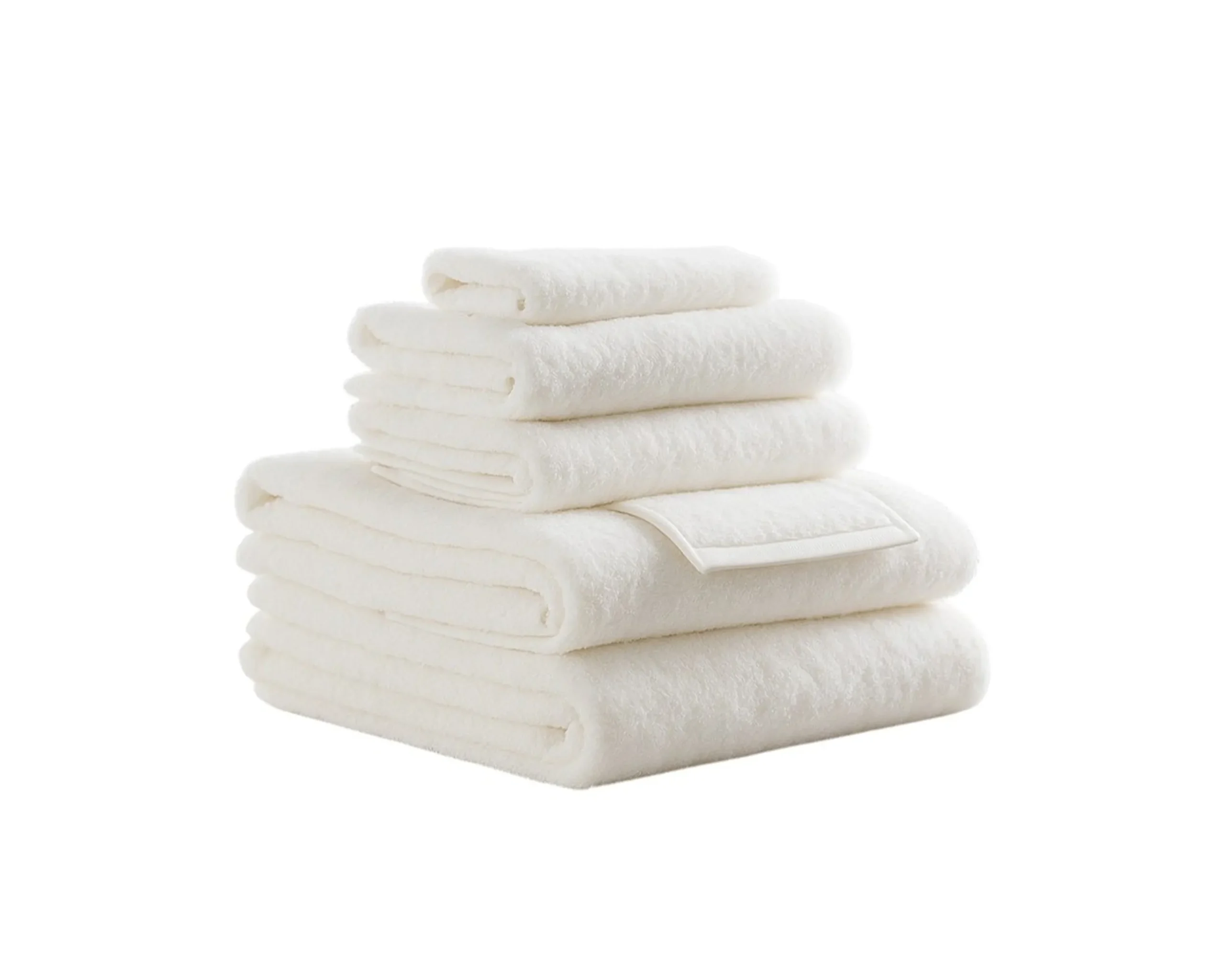 Bộ 6 khăn cotton terry nhanh khô màu trắng - Ảnh 2