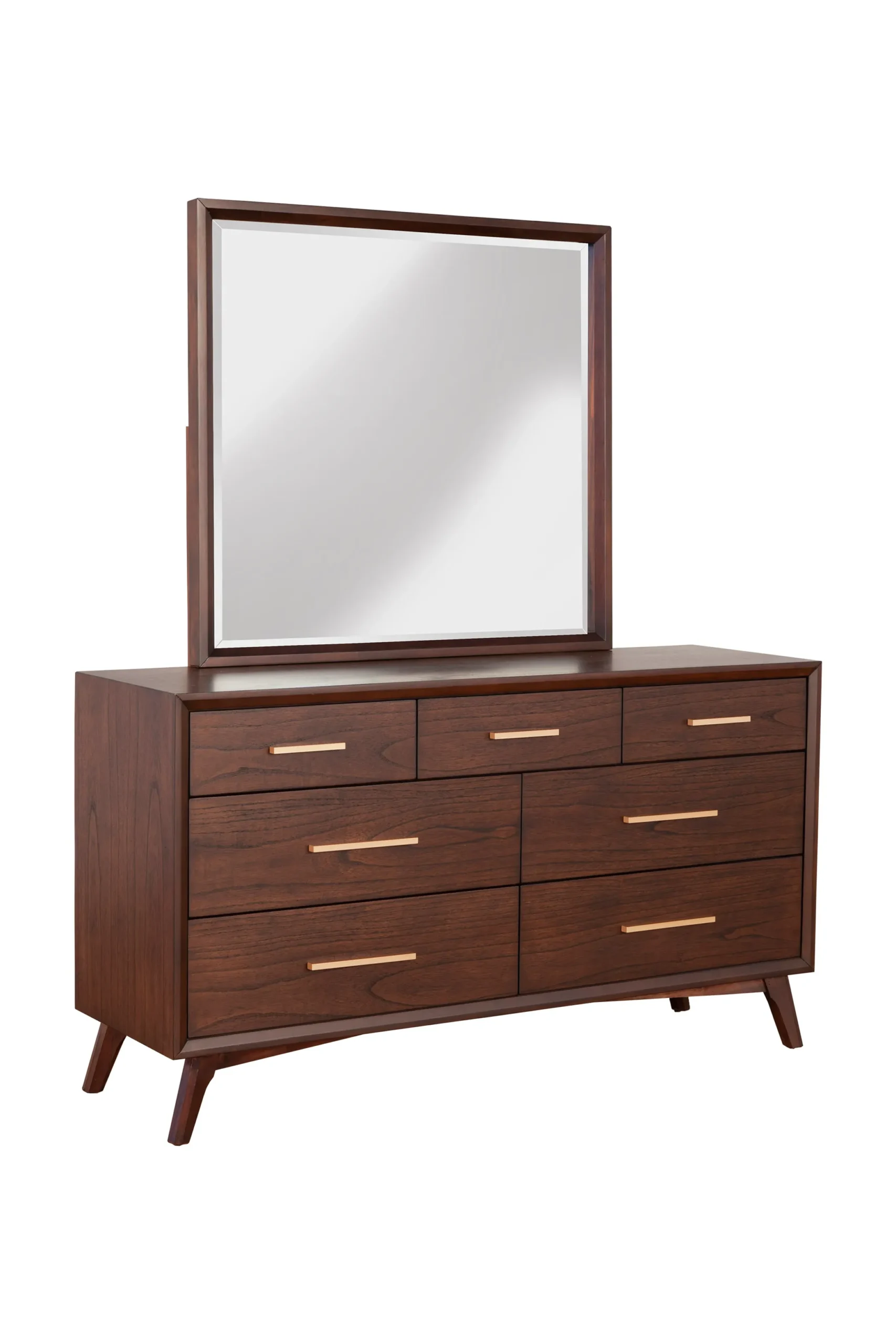 Gương phòng ngủ Gramercy gỗ gụ màu óc chó phong cách mid-century - Ảnh 3