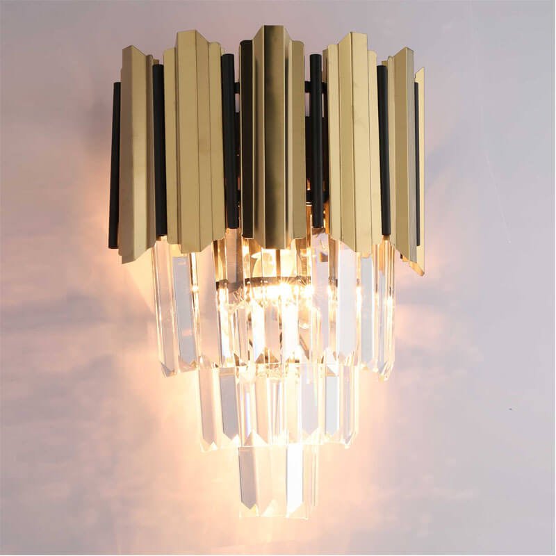 Đèn tường hiện đại DTV246 hợp kim đồng mạ vàng đính pha lê cao cấp