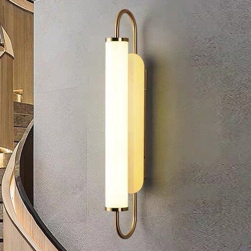 Đèn tường hiện đại sơn màu vàng chao kính DTV373